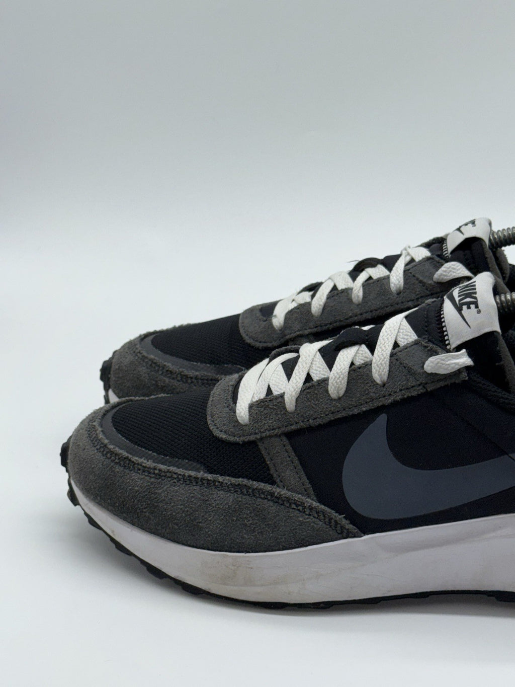 (2024) Nike Waffle Debut Retro Trainers Black x Grey Men’s UK 9.5