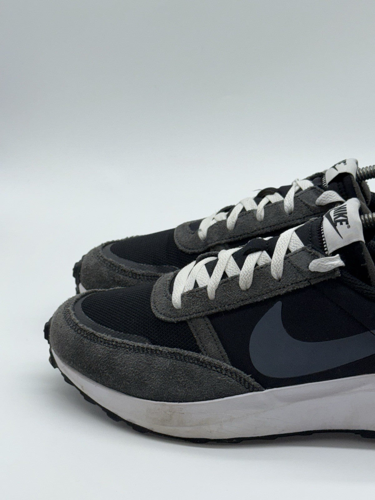(2024) Nike Waffle Debut Retro Trainers Black x Grey Men’s UK 9.5