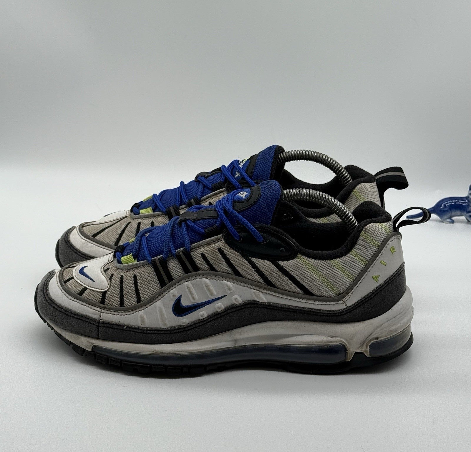 (2019) Nike Air Max 98 Racer Blue Volt White Grey Trainers UK 7 (640744-103)