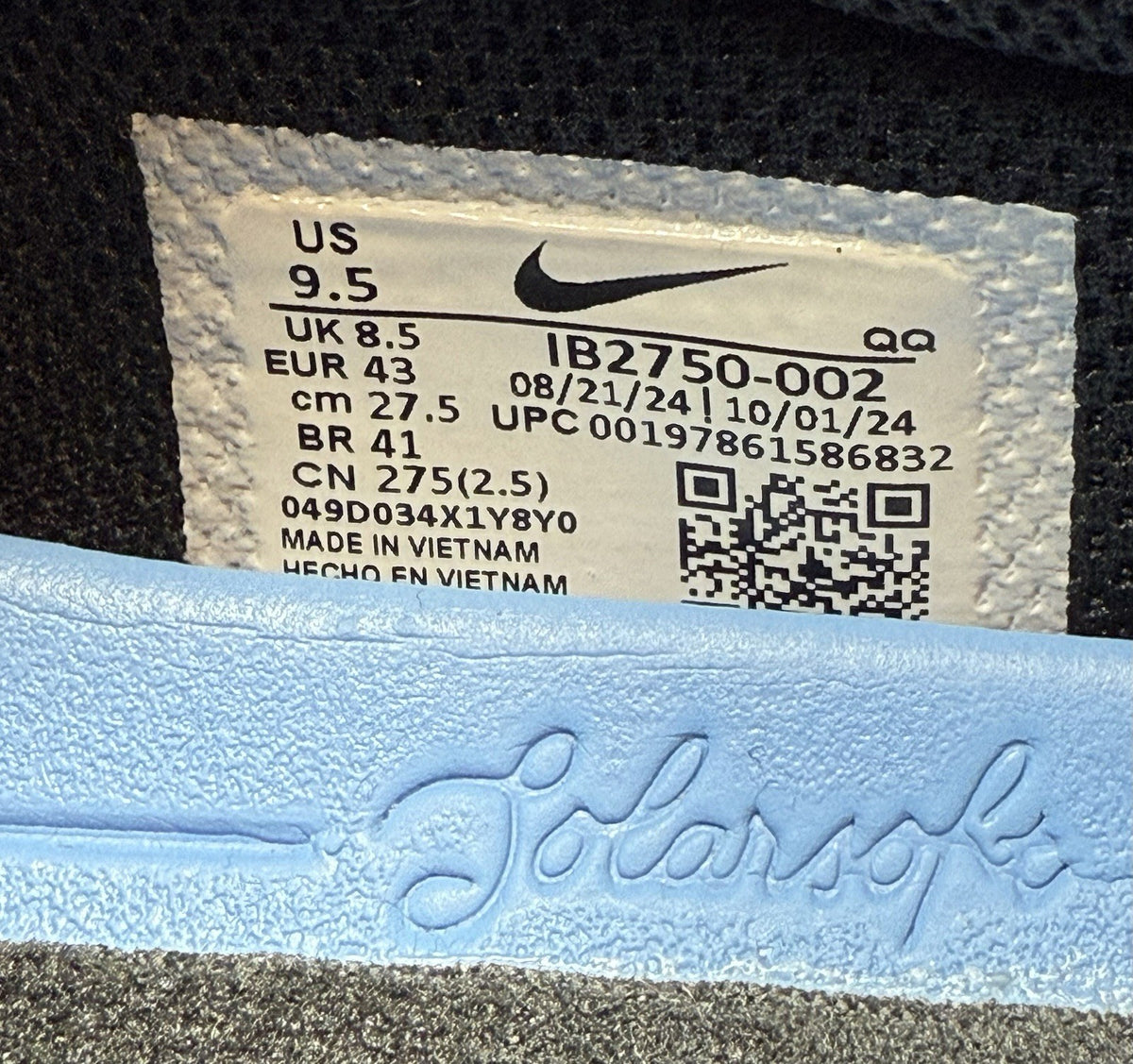 Nike SB Charge 'Triple Black' [Customised] (2024) – UK 8.5