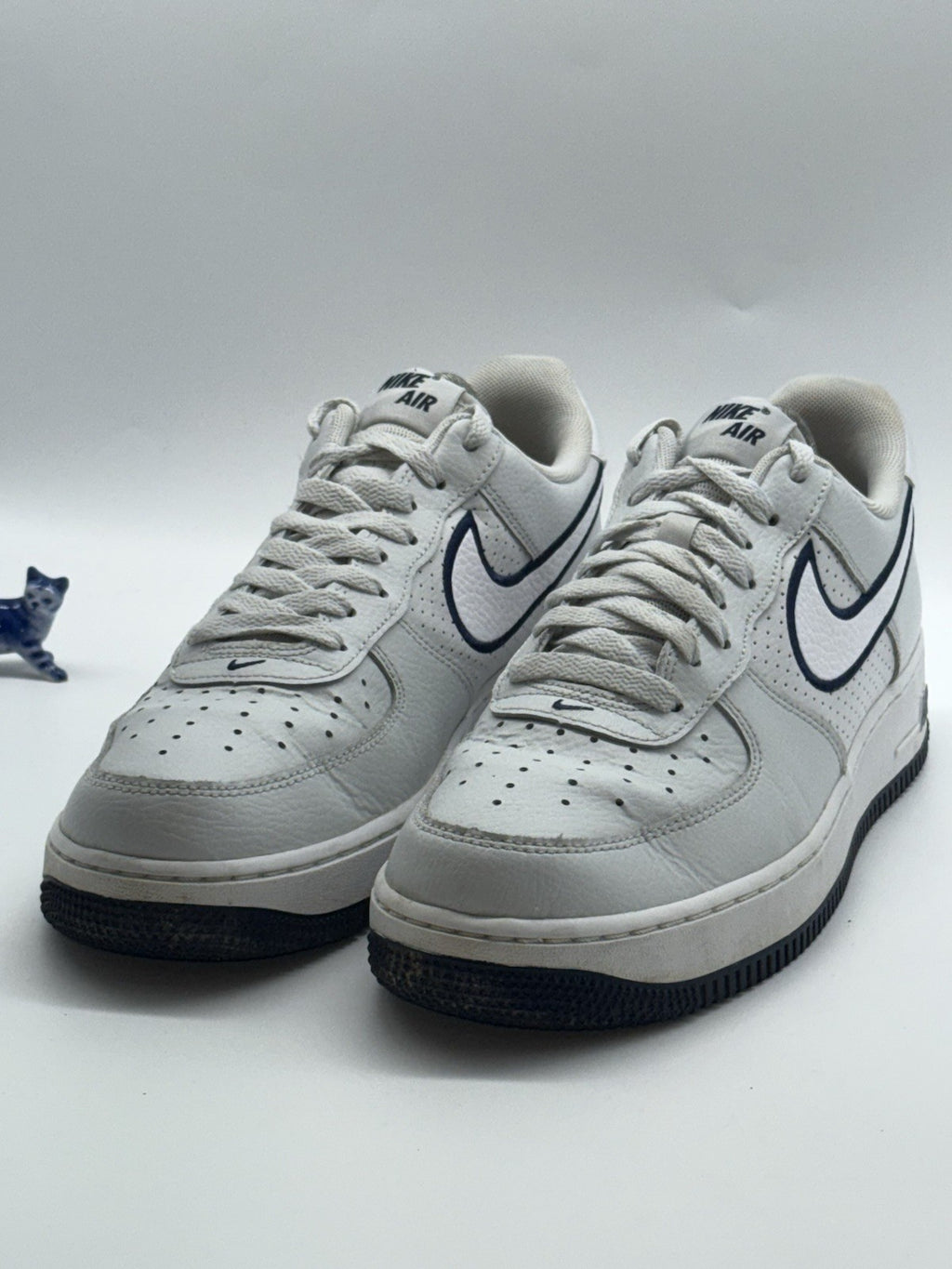 Nike Air Force 1 '07 Grey Photon Dust x Midnight Navy UK 8 (FJ4211-002)