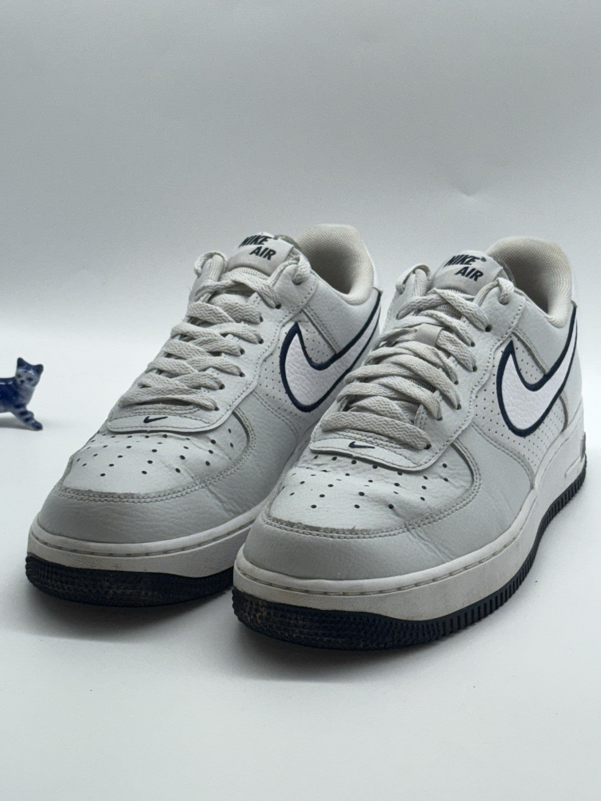 Nike Air Force 1 '07 Grey Photon Dust x Midnight Navy UK 8 (FJ4211-002)