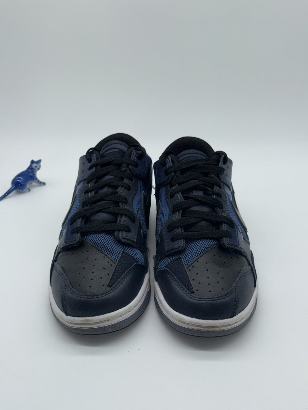 (2021) Nike Dunk Low Scrap Black x Navy Blue Men's UK 7.5