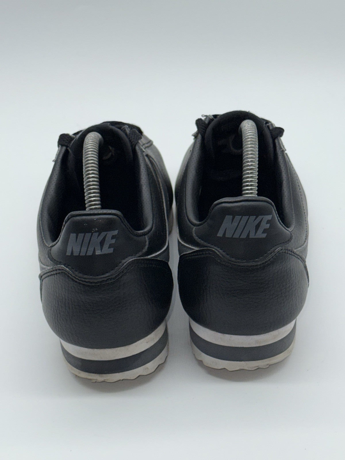 (2016) Nike Classic Cortez Leather Black/Dark Grey-White Men's UK 9