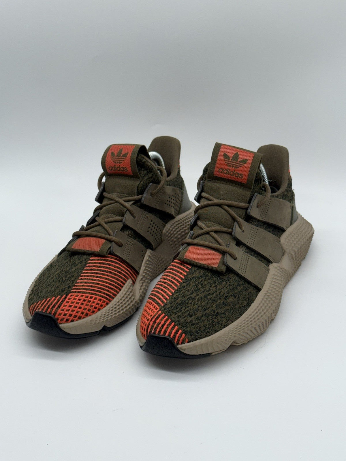 (2017) Adidas Prophere Olive Green Orange Retro Trainers Size UK 6