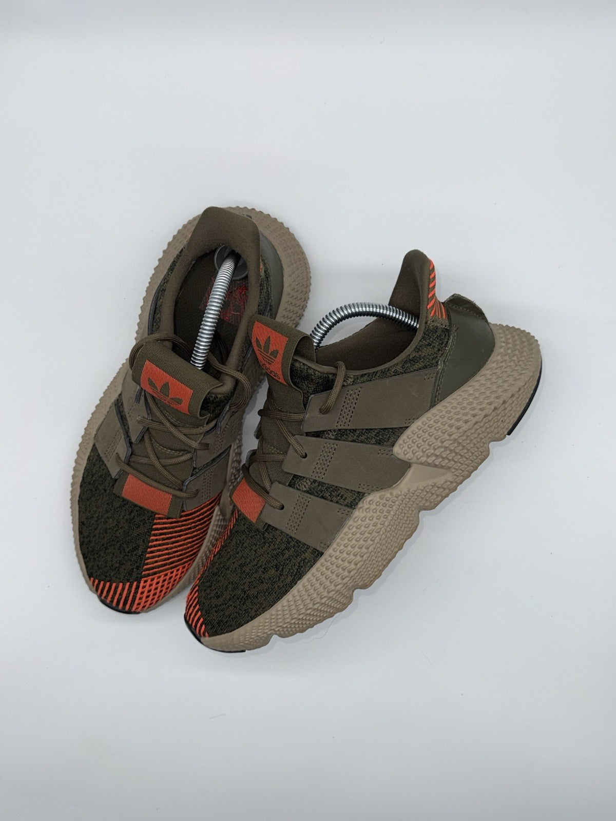 (2017) Adidas Prophere Olive Green Orange Retro Trainers Size UK 6