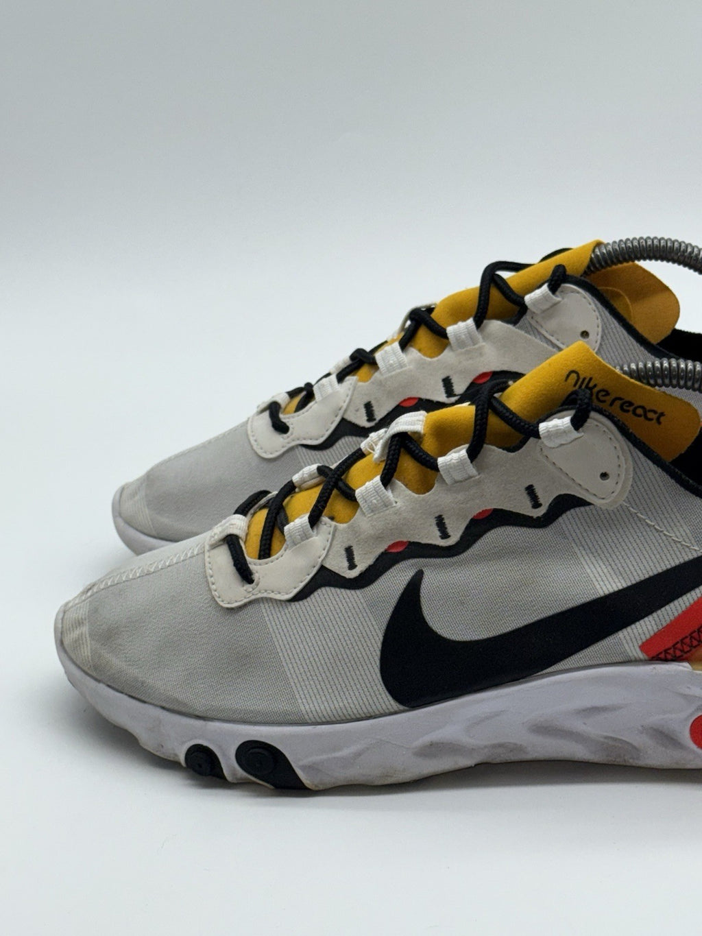 (2019) Nike React Element 55 White Black Crimson Gold Men's UK 8.5