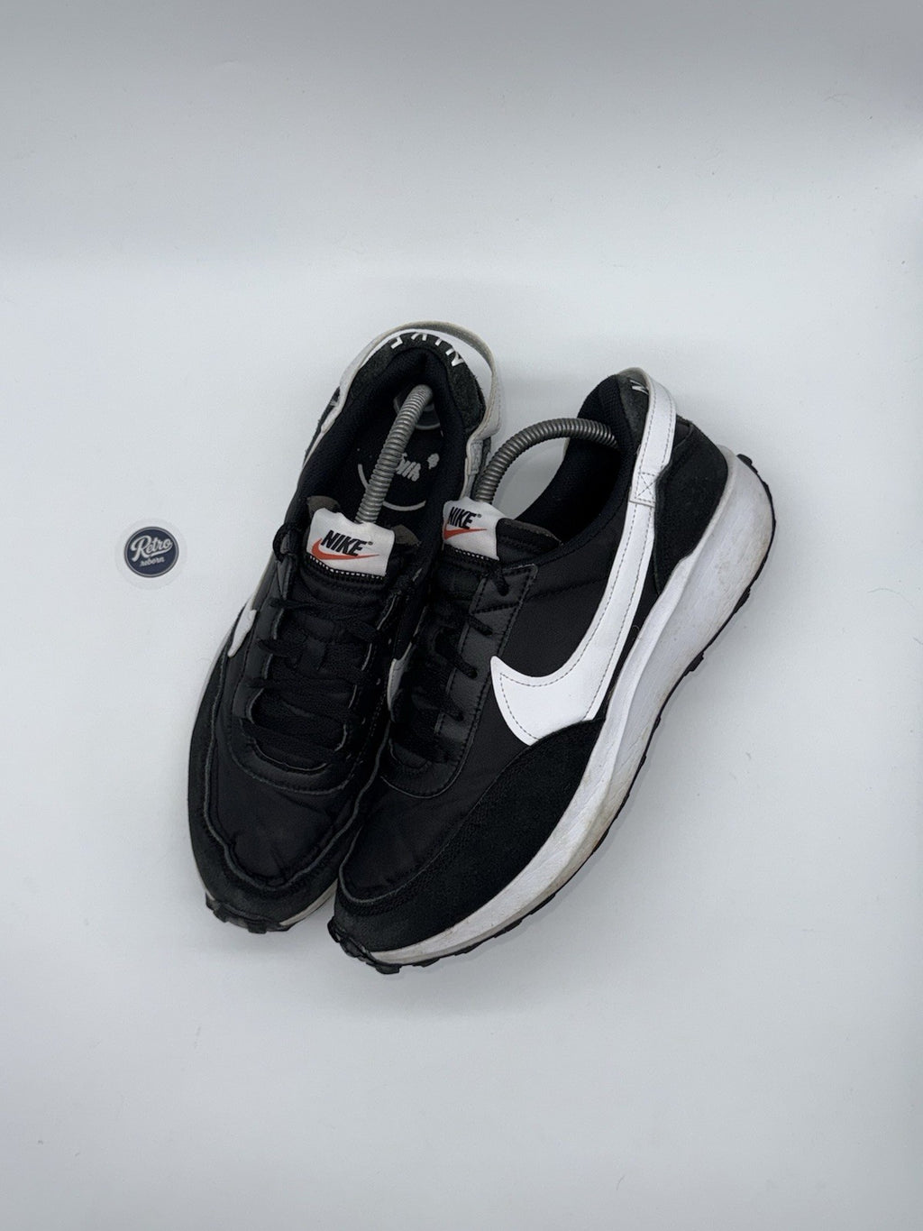 Nike Waffle Debut 'Black x White x Orange' trainers – UK 8