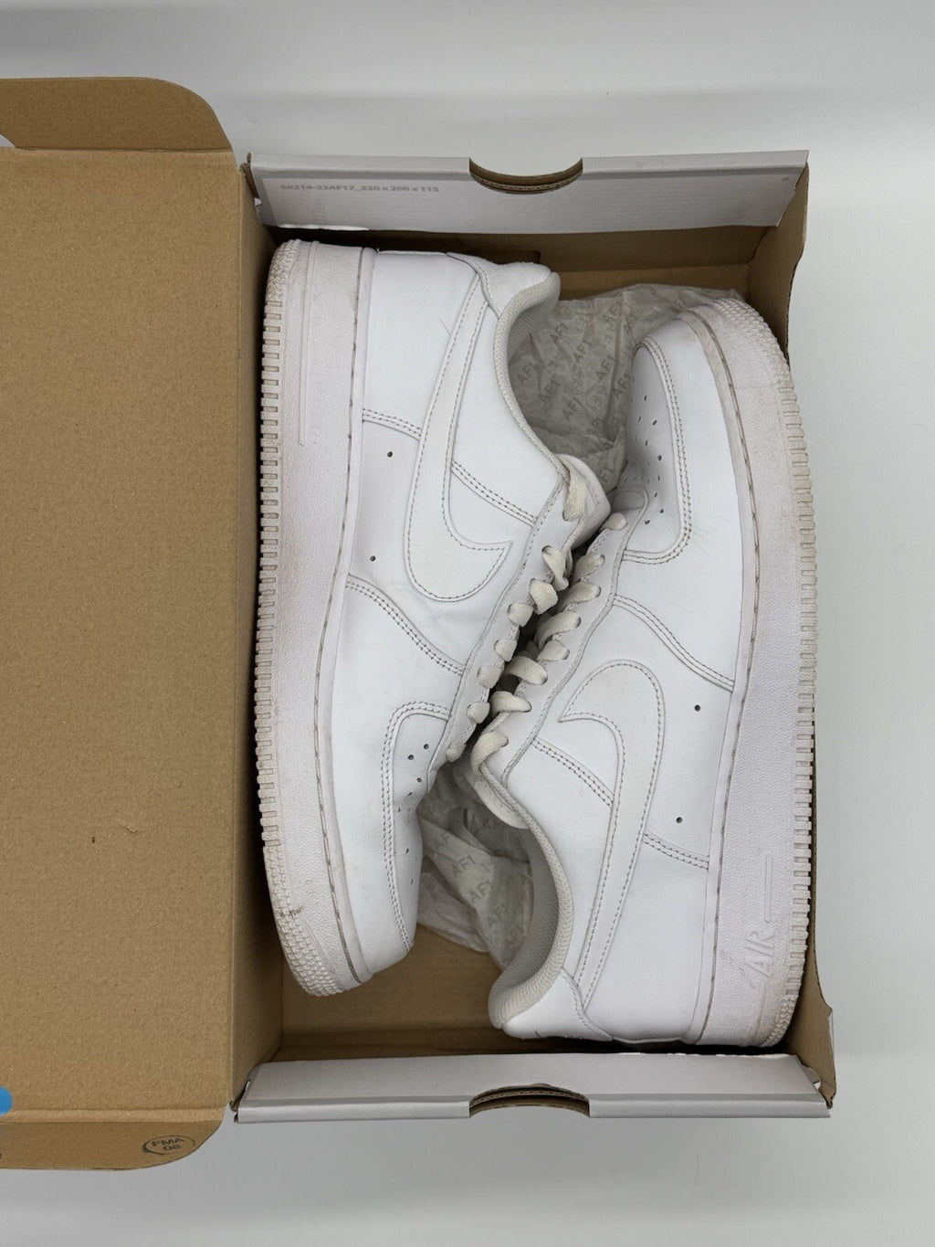 Nike Air Force 1 '07 Low Triple White Size 8 UK