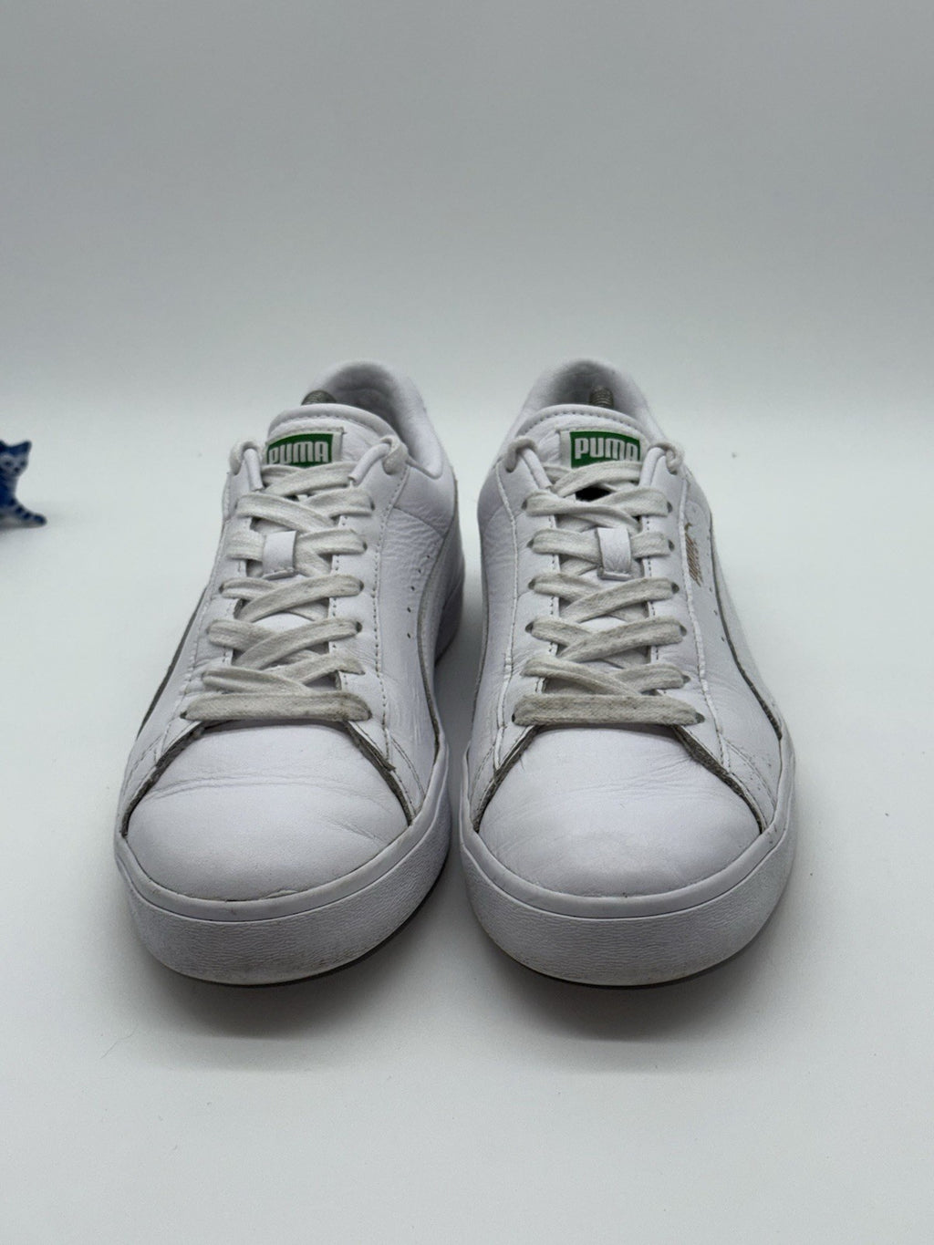 Men’s Puma Basket Vulc White Low Top Trainers Size UK 9