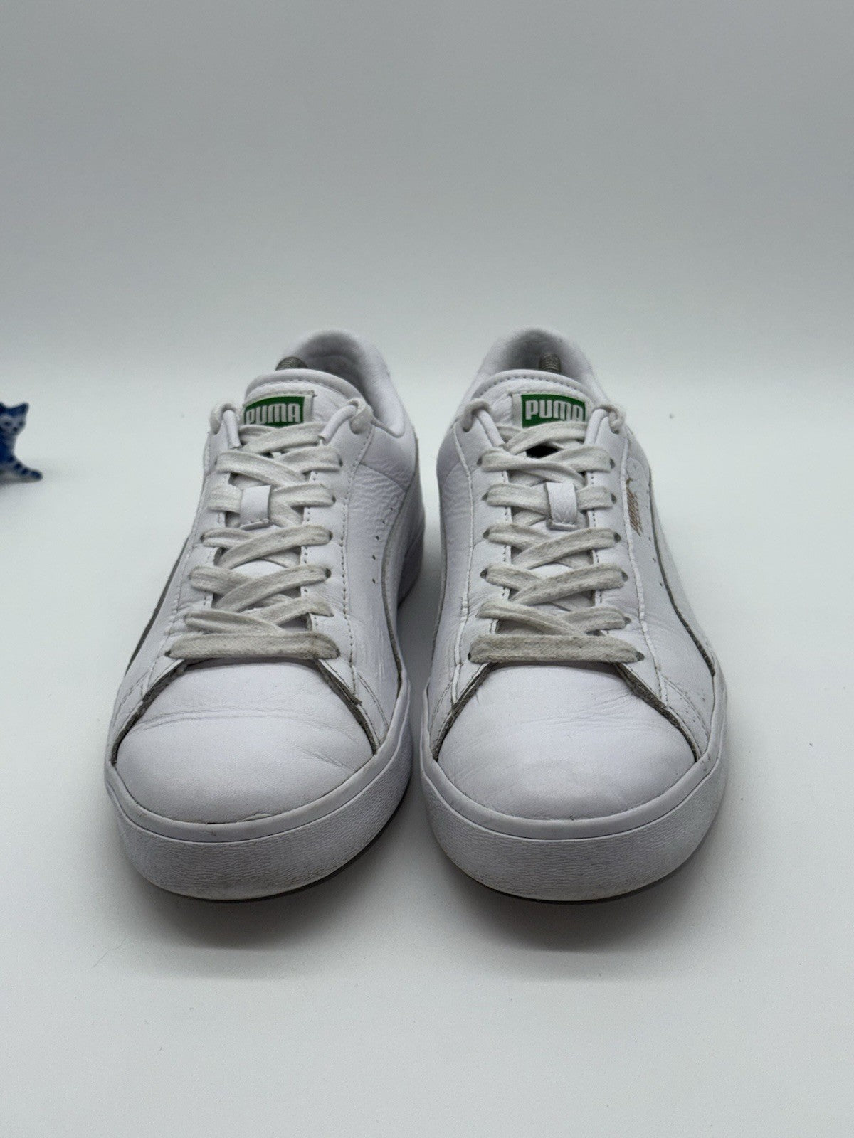 Men’s Puma Basket Vulc White Low Top Trainers Size UK 9