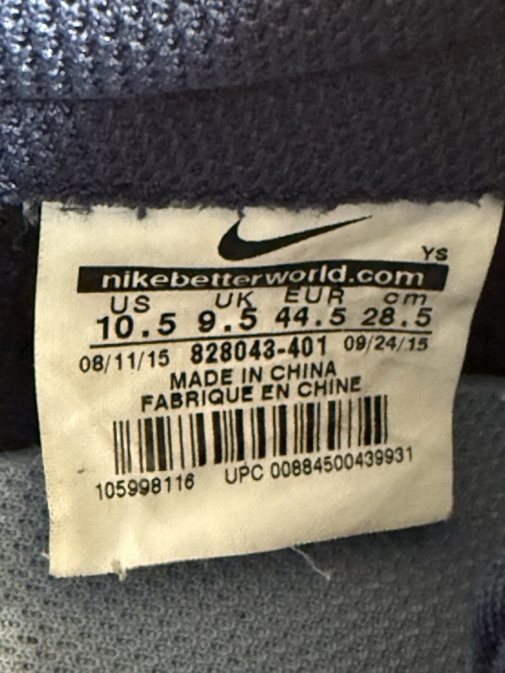 (2015) Nike Internationalist Prm 'Obsidian Navy’ Retro Trainers UK 9.5