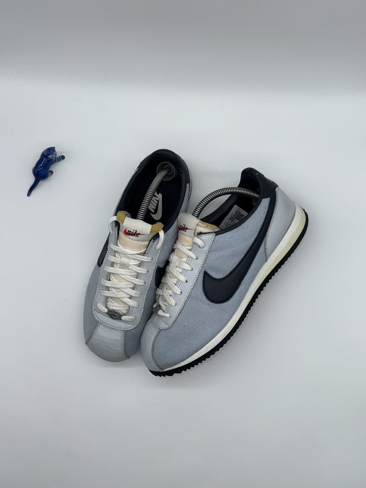 Nike Cortez Armory Light Blue Denim Retro Trainers Size UK 7.5