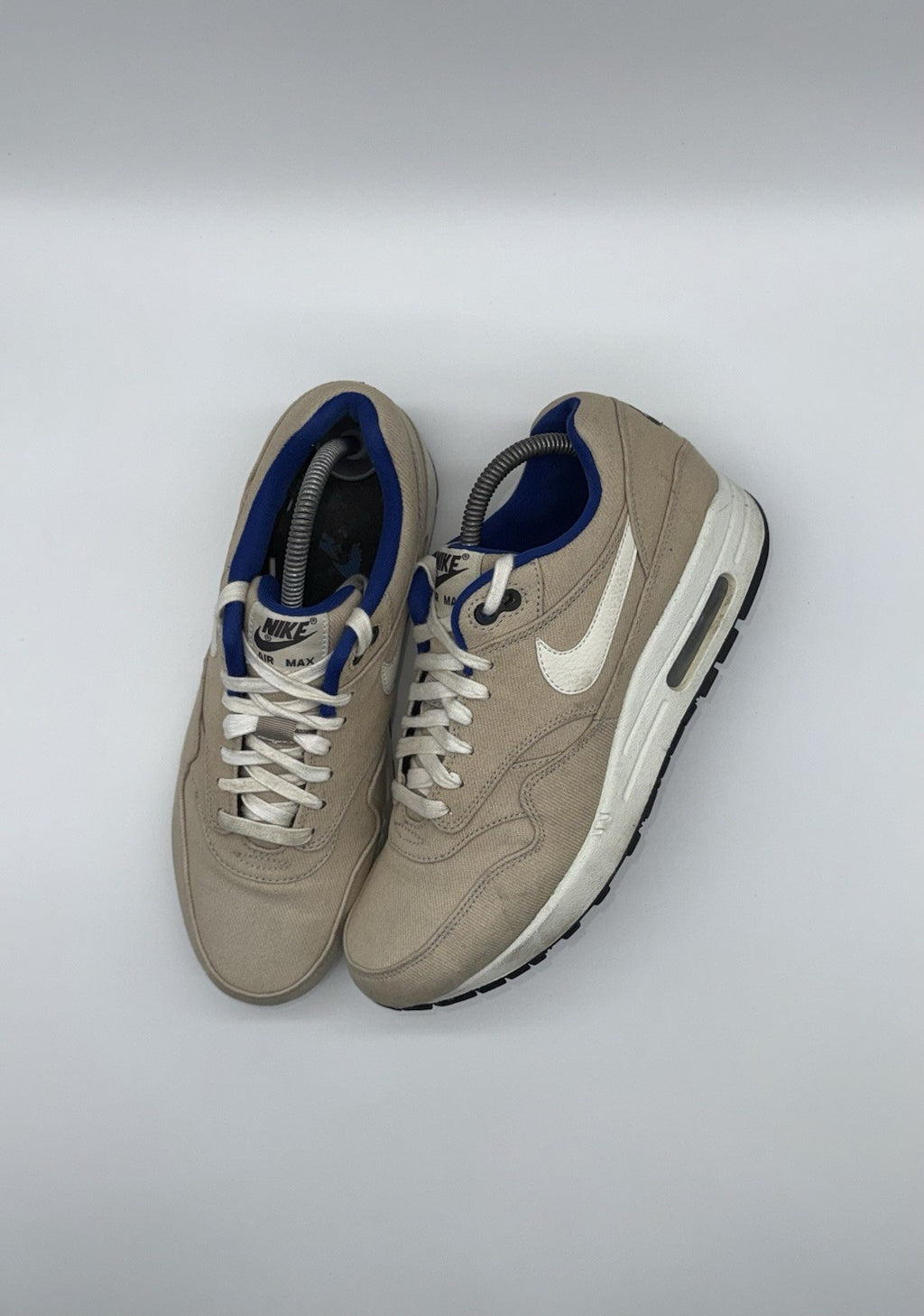 (2012) Rare Nike Air Max 1 Premium 'Classic Stone x Blue' UK 7.5 - (512033 040)