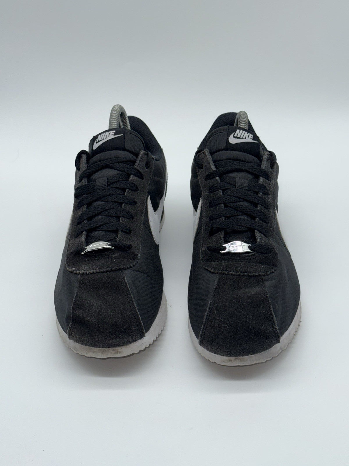 Nike Classic Cortez Black/White TXT Nylon Retro Trainers Size UK 7