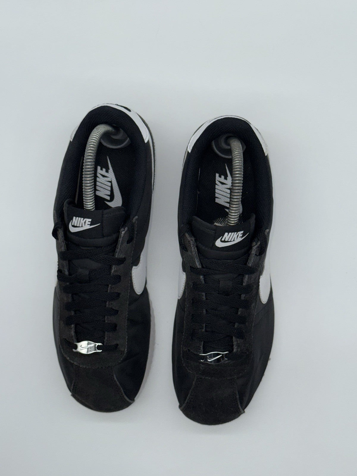Nike Classic Cortez Black/White TXT Nylon Retro Trainers Size UK 7