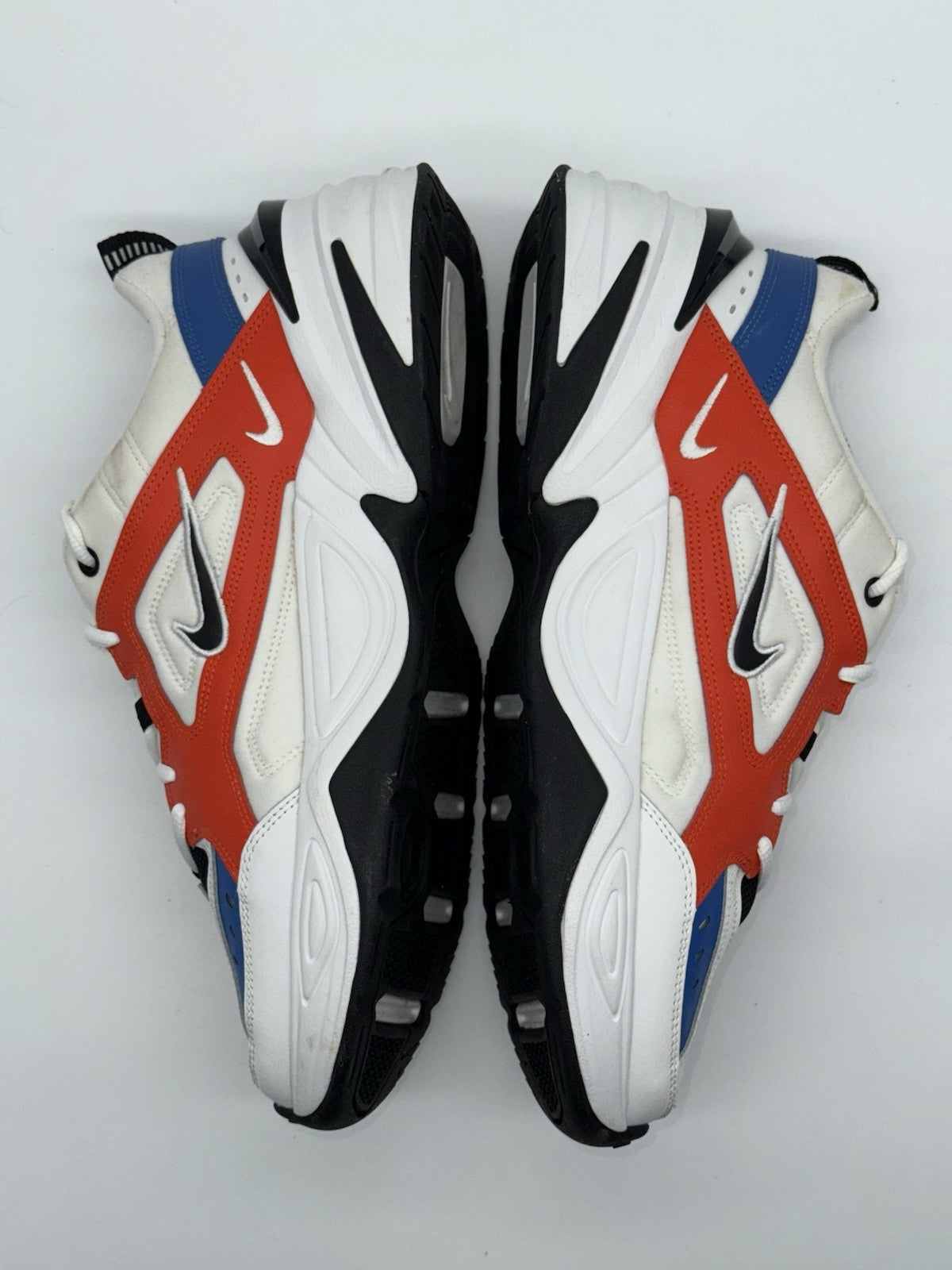Nike M2K Tekno White Black Orange Men's UK 9 Retro Trainers (AV4789-100)