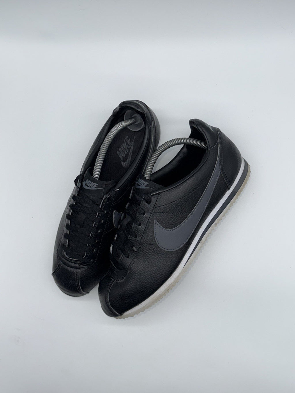 (2016) Nike Classic Cortez Leather Black/Dark Grey-White Men's UK 9