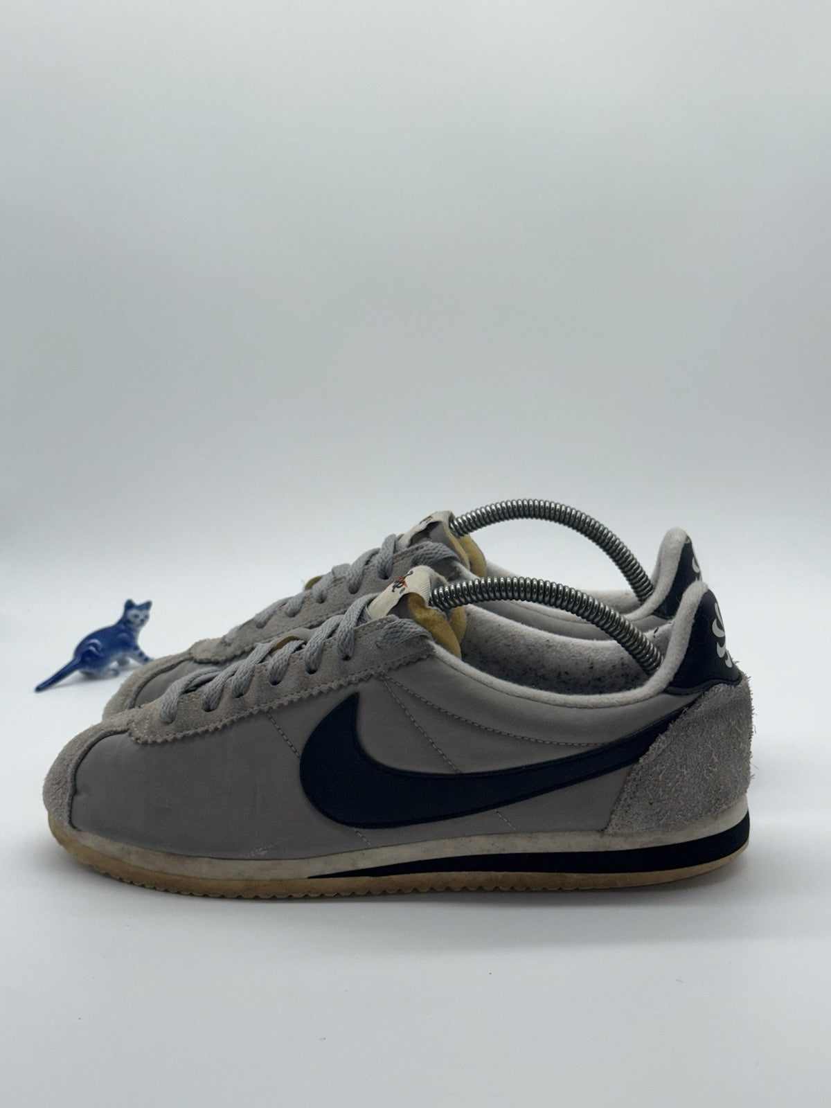 (2016) Nike Classic Cortez Nylon AW 'Grey Black' Retro Trainers Size UK 7
