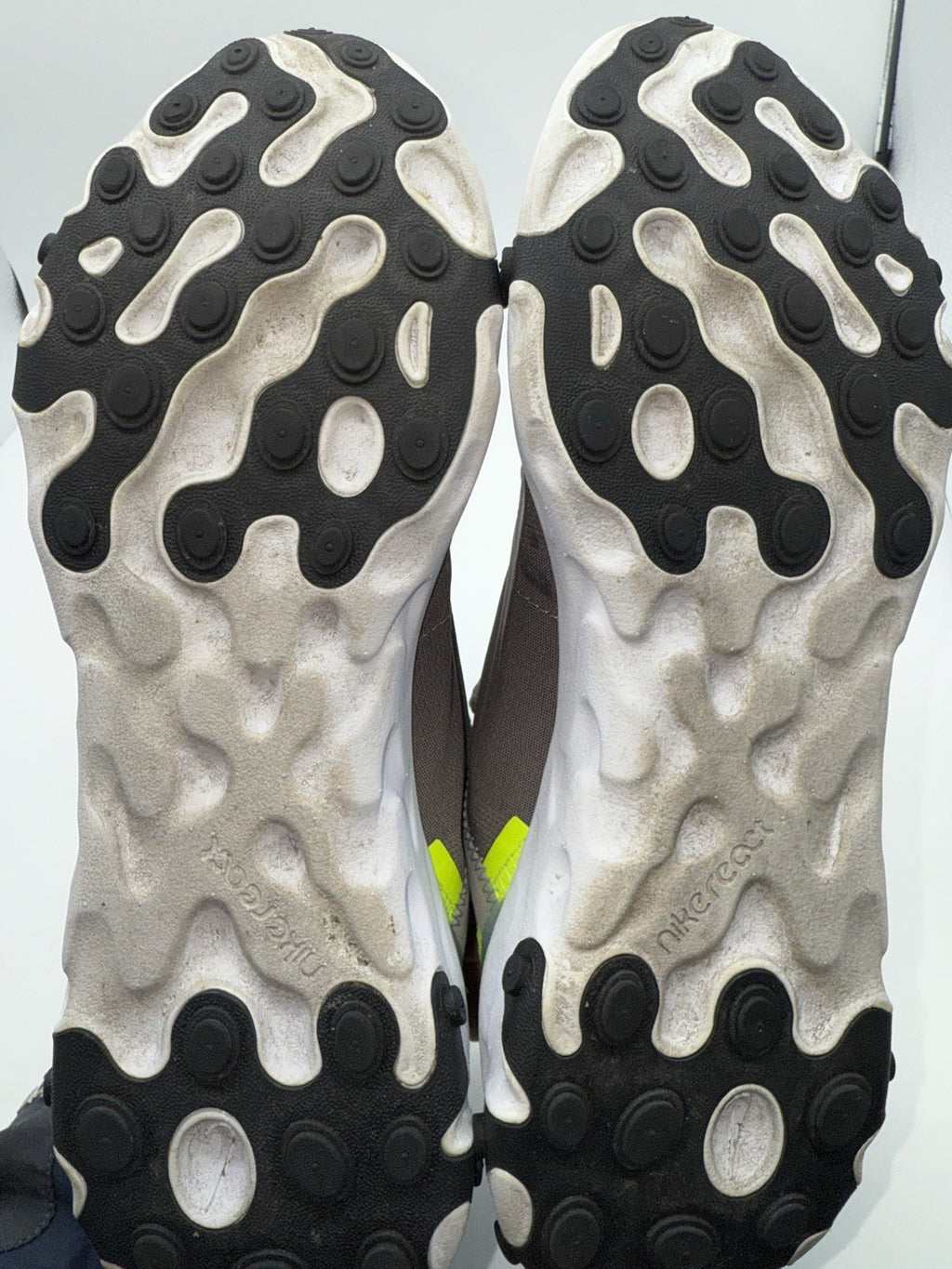 (2019) Nike React Element 55 ‘Pumice Volt Green Black’ Retro Trainers UK 7