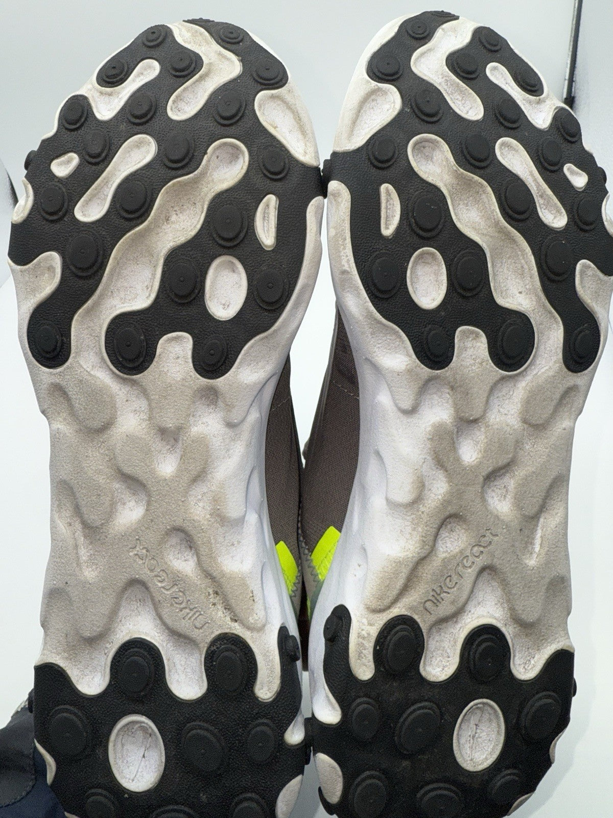 (2019) Nike React Element 55 ‘Pumice Volt Green Black’ Retro Trainers UK 7