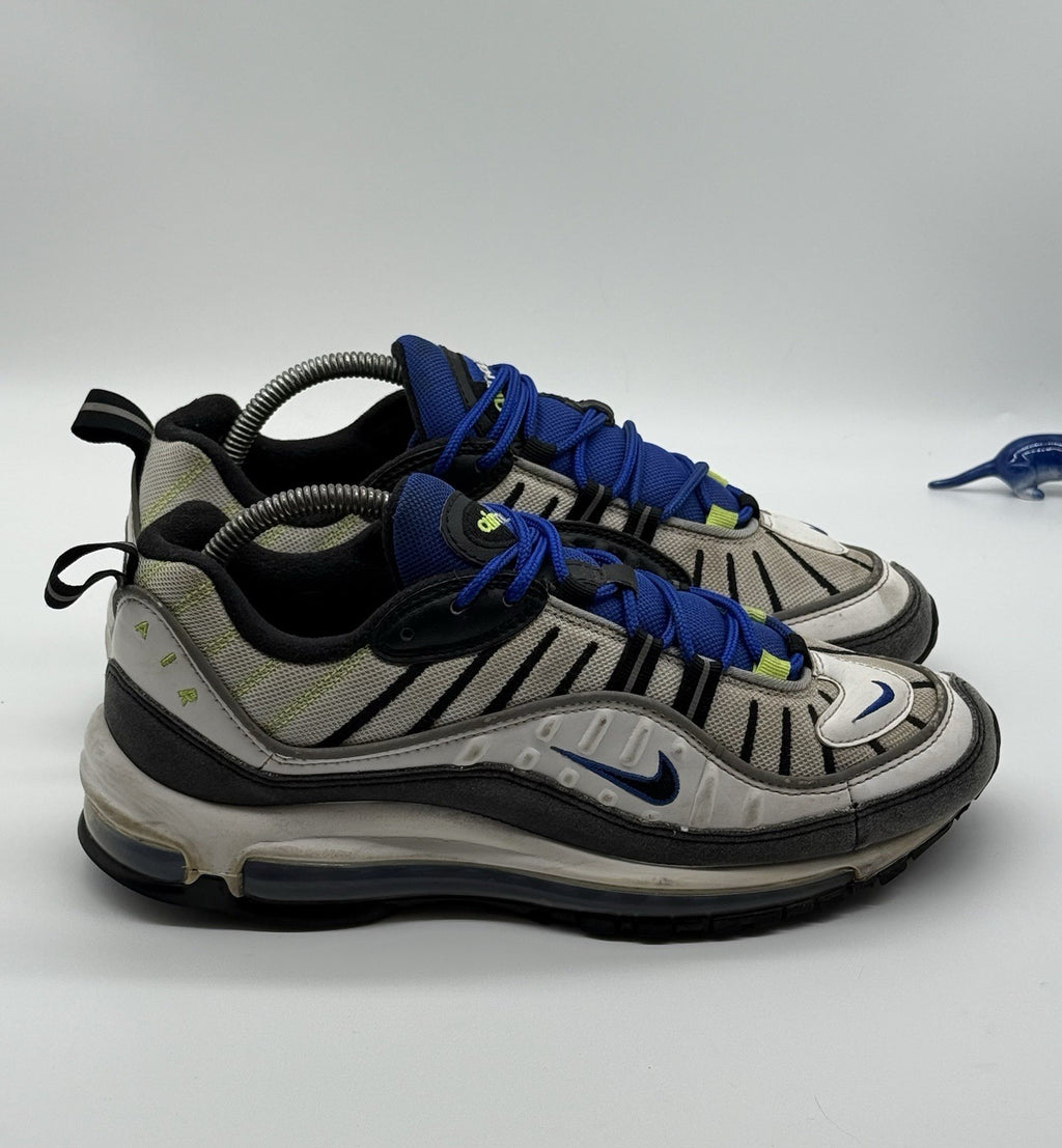 (2019) Nike Air Max 98 Racer Blue Volt White Grey Trainers UK 7 (640744-103)