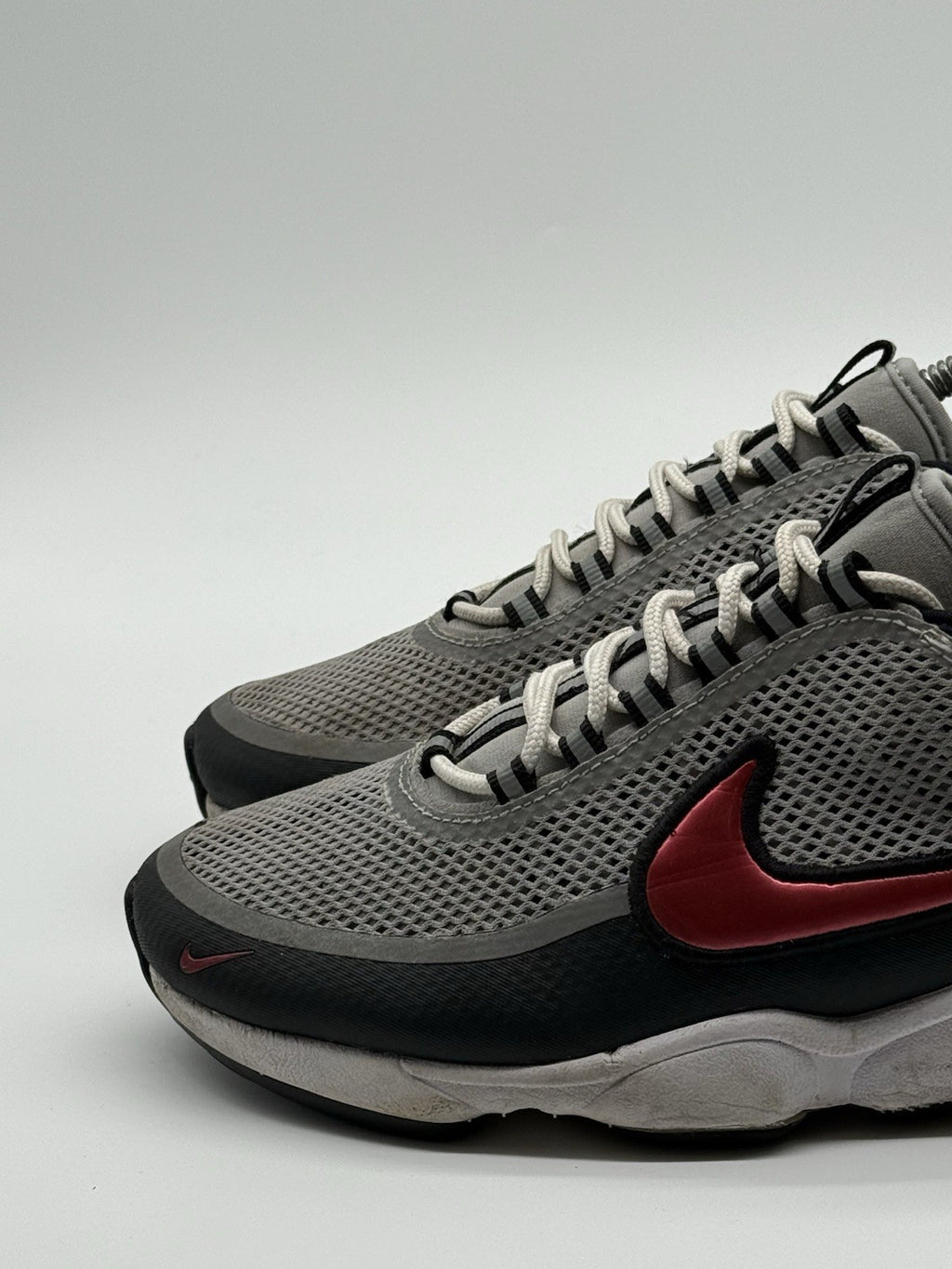 Nike Air Zoom Spiridon SP Metallic Silver Sport Red Men’s Retro Trainers UK 7