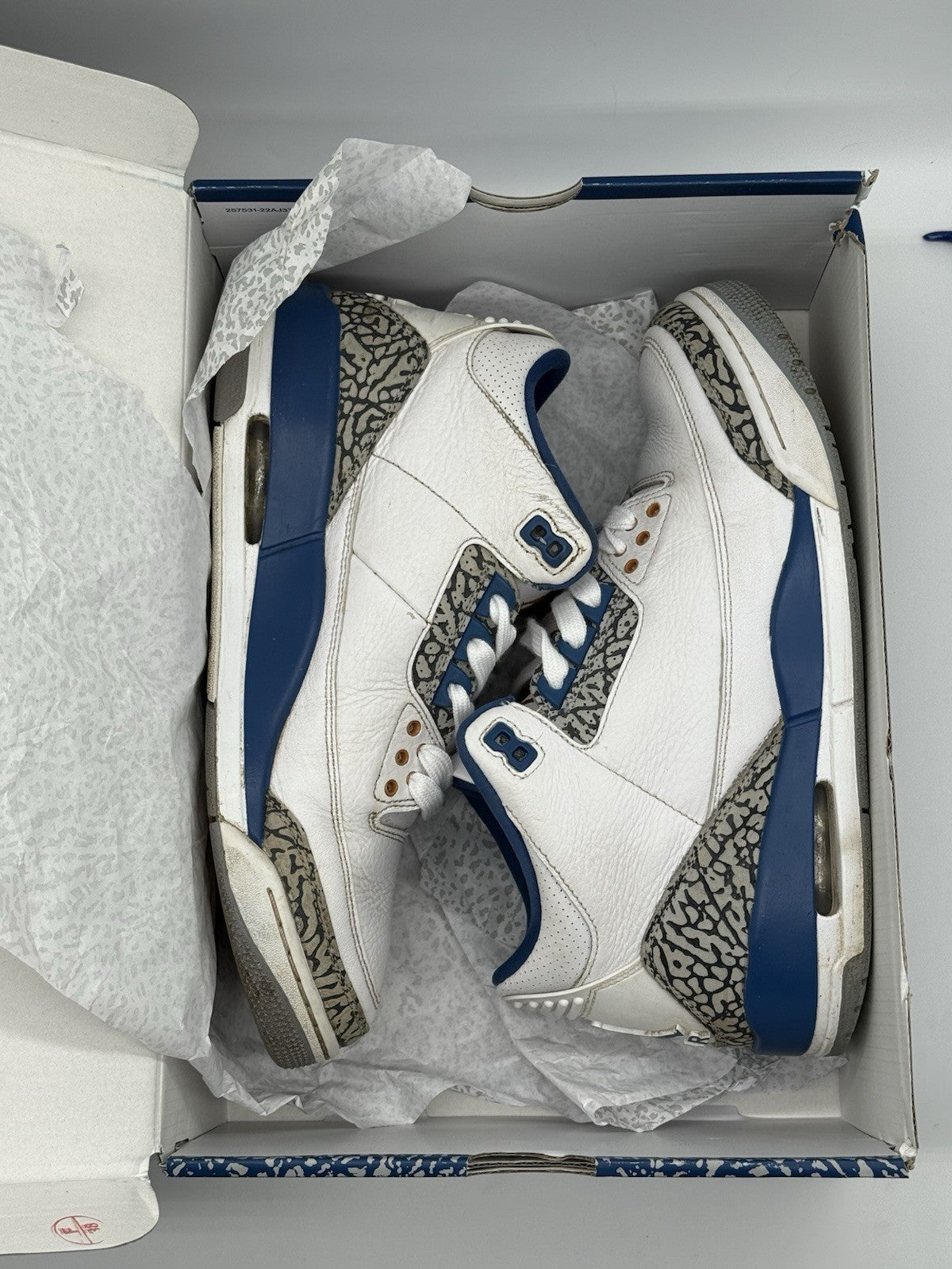 (2023) Air Jordan 3 Retro Washington Wizards Men’s UK 8 (CT8532-148)