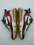 Nike Trainers Air Max 270 React White Teal Yellow Red Running Gym Men’s UK 8.5