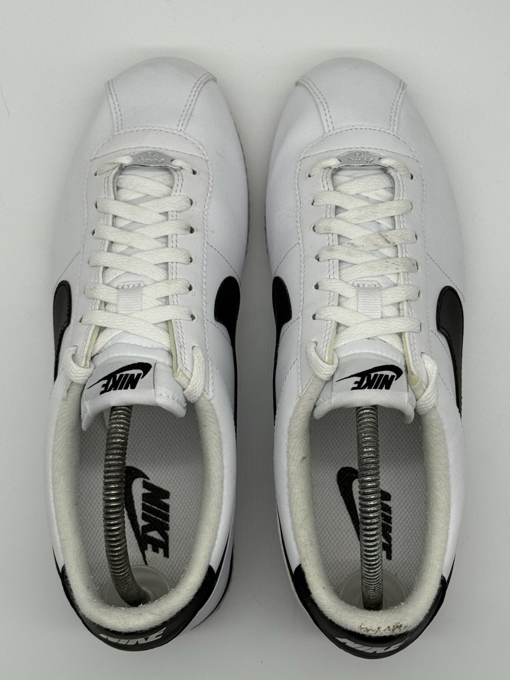 (2019) Nike Cortez Basic Leather OG Trainers - White Black - UK 7.5 (819719-100)