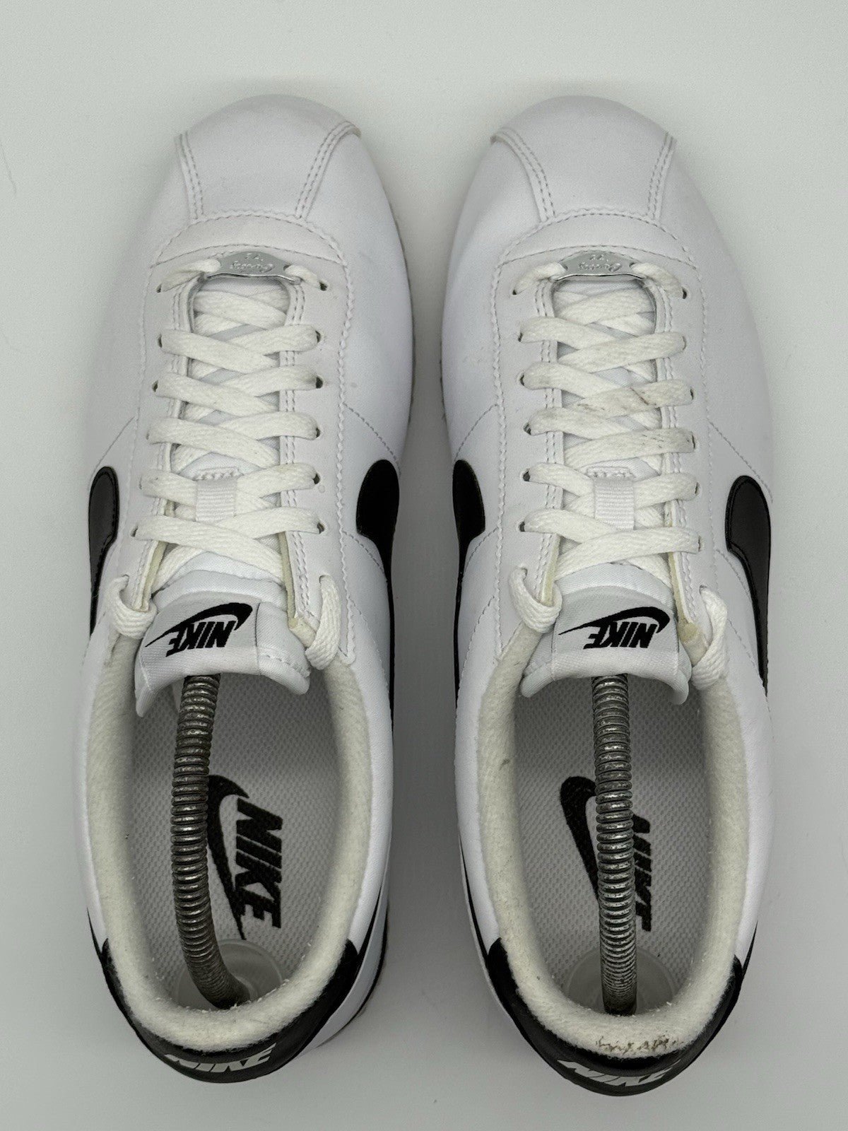 (2019) Nike Cortez Basic Leather OG Trainers - White Black - UK 7.5 (819719-100)
