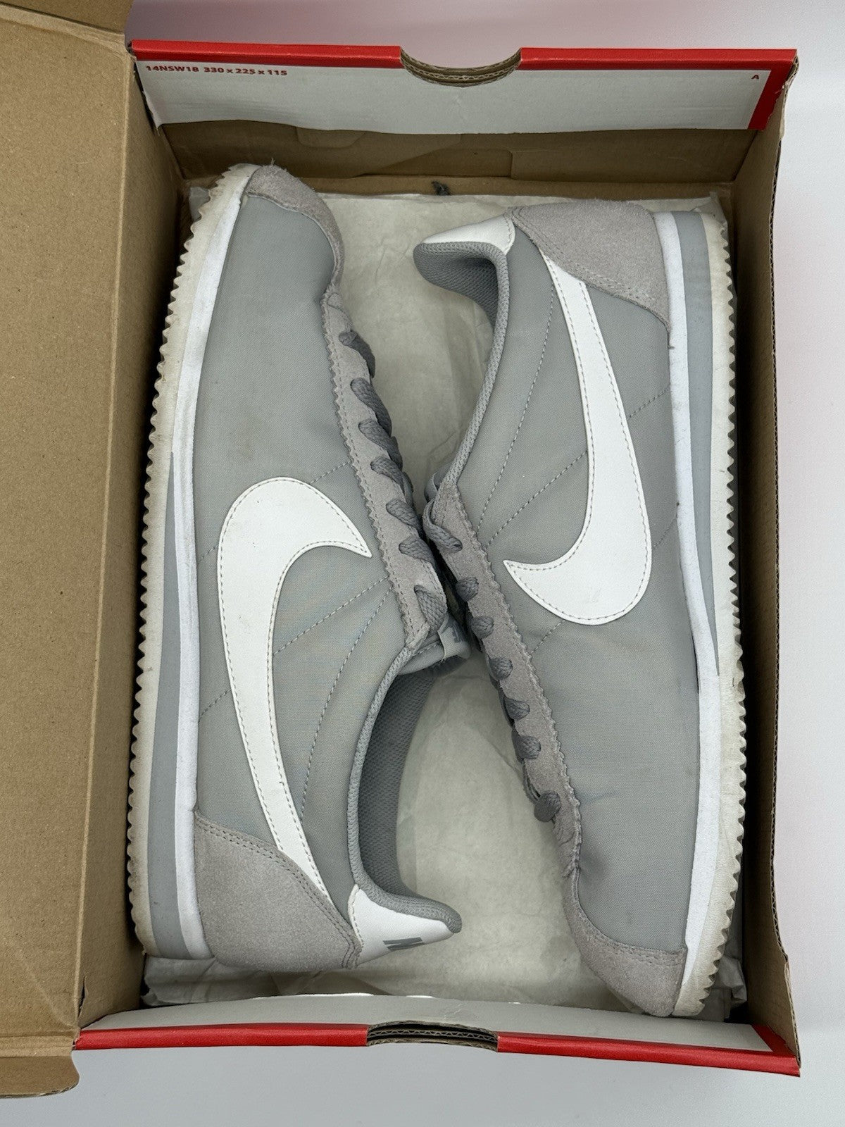 (2015) Nike Classic Cortez Nylon OG - Wolf Grey White - Size UK 10 (807472-010)