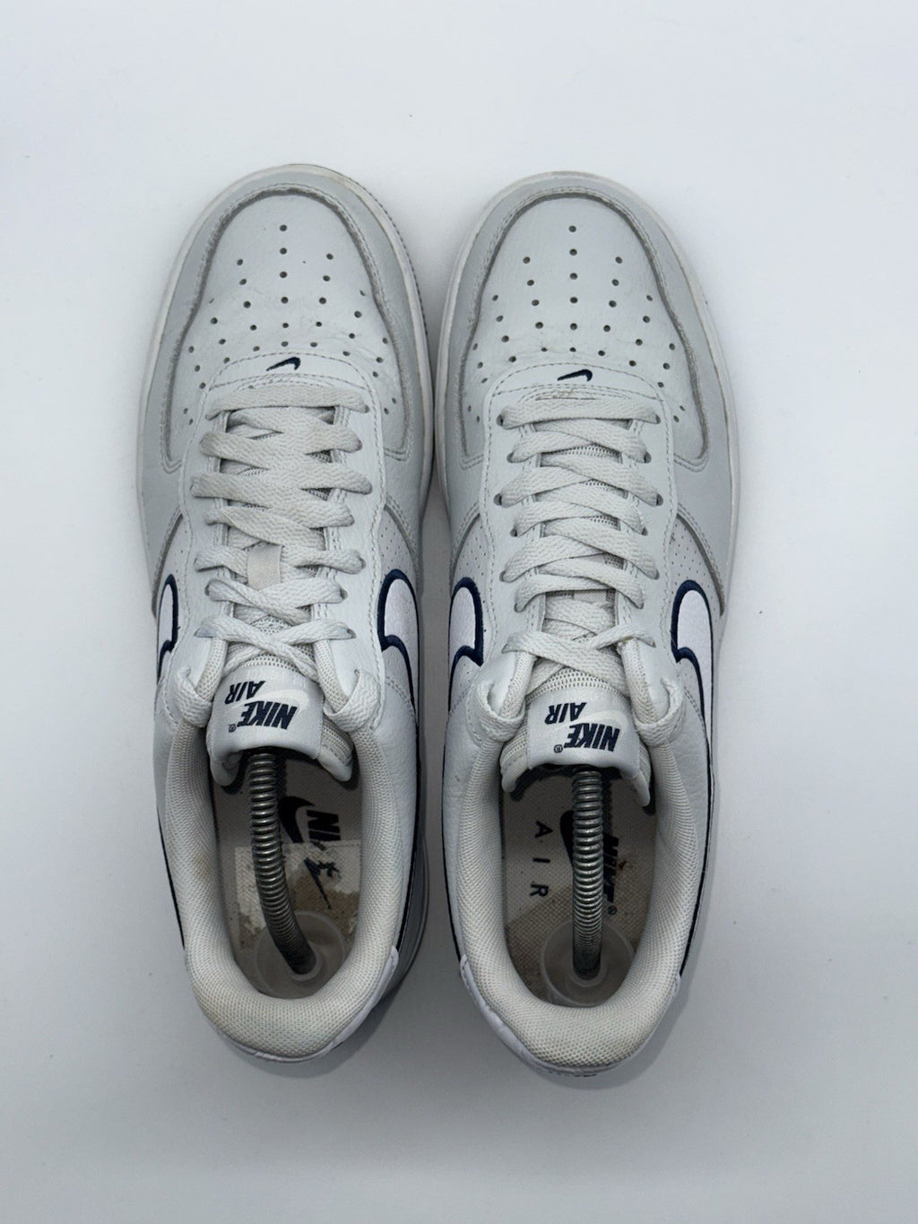 Nike Air Force 1 '07 Grey Photon Dust x Midnight Navy UK 8 (FJ4211-002)