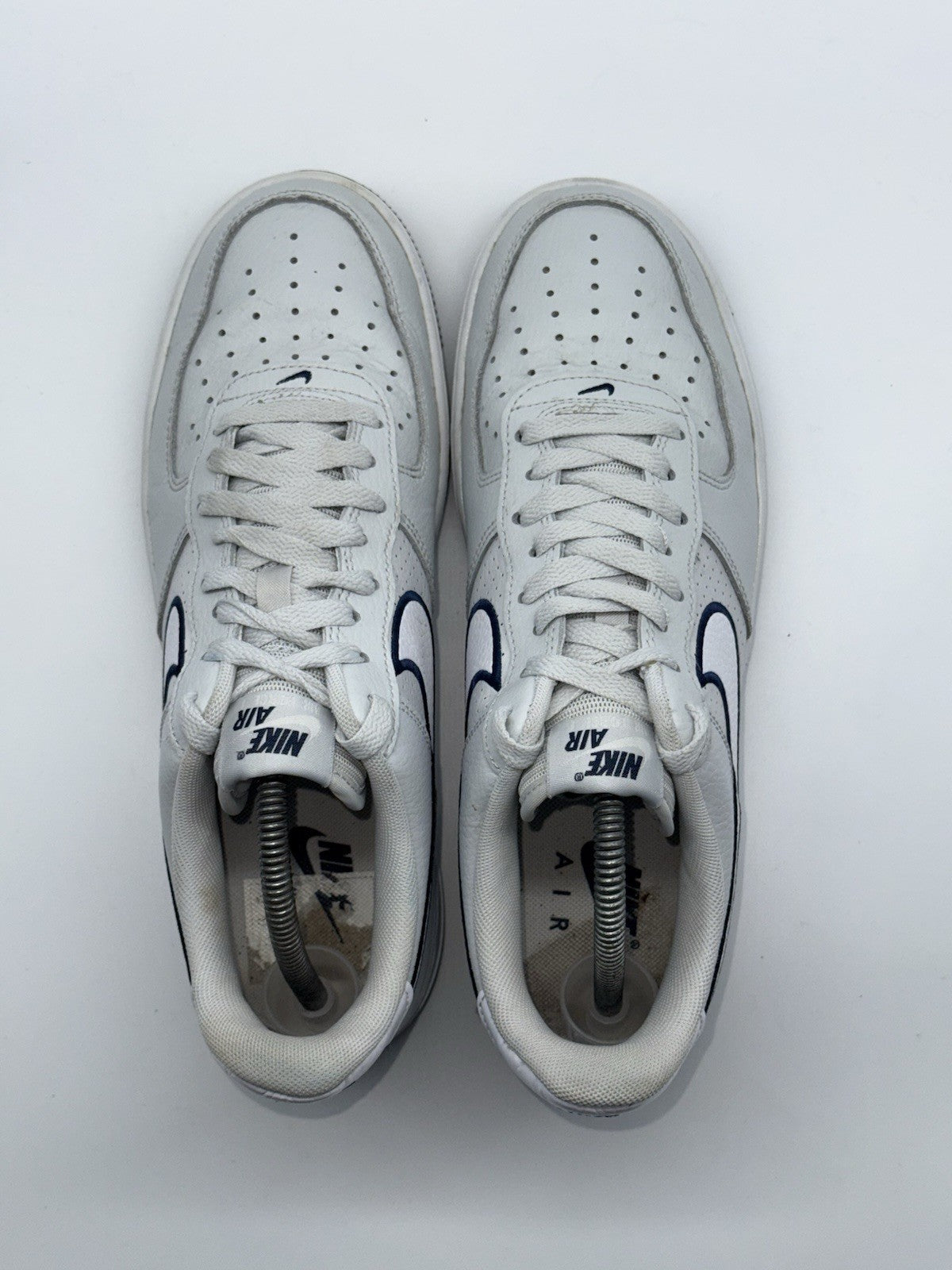 Nike Air Force 1 '07 Grey Photon Dust x Midnight Navy UK 8 (FJ4211-002)