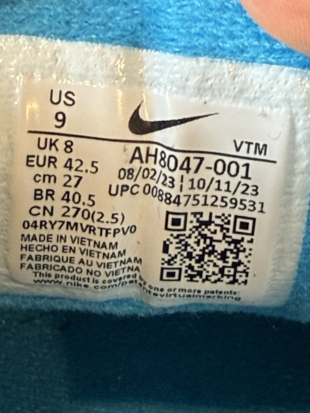 (2023) Nike Air Span 2 ‘Laser Blue x Dust Grey x White’ Men’s Retro UK 8