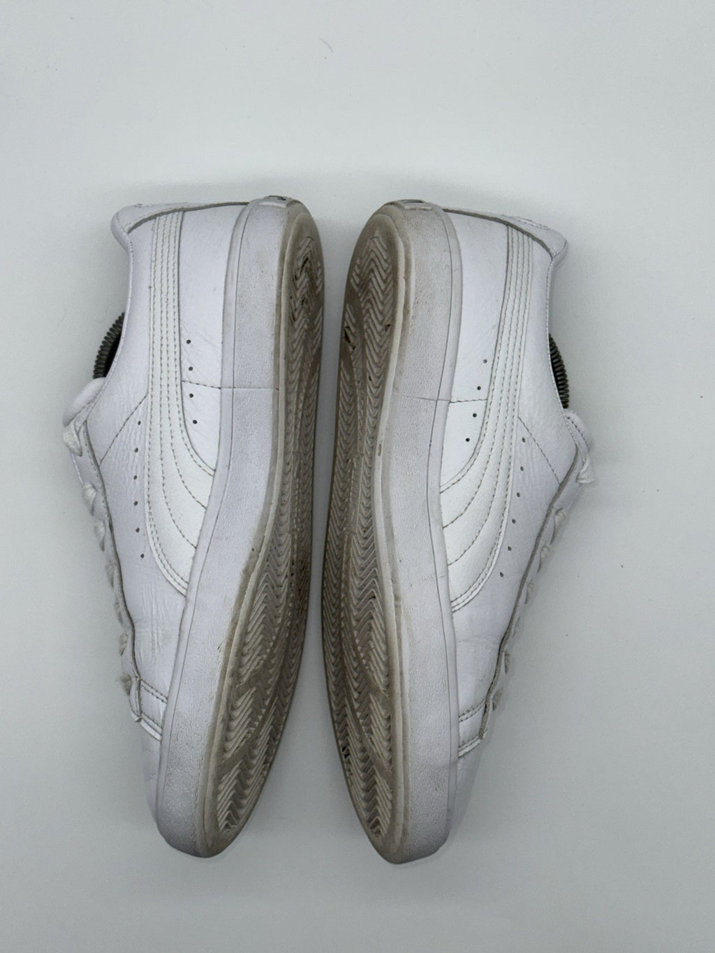 Men’s Puma Basket Vulc White Low Top Trainers Size UK 9