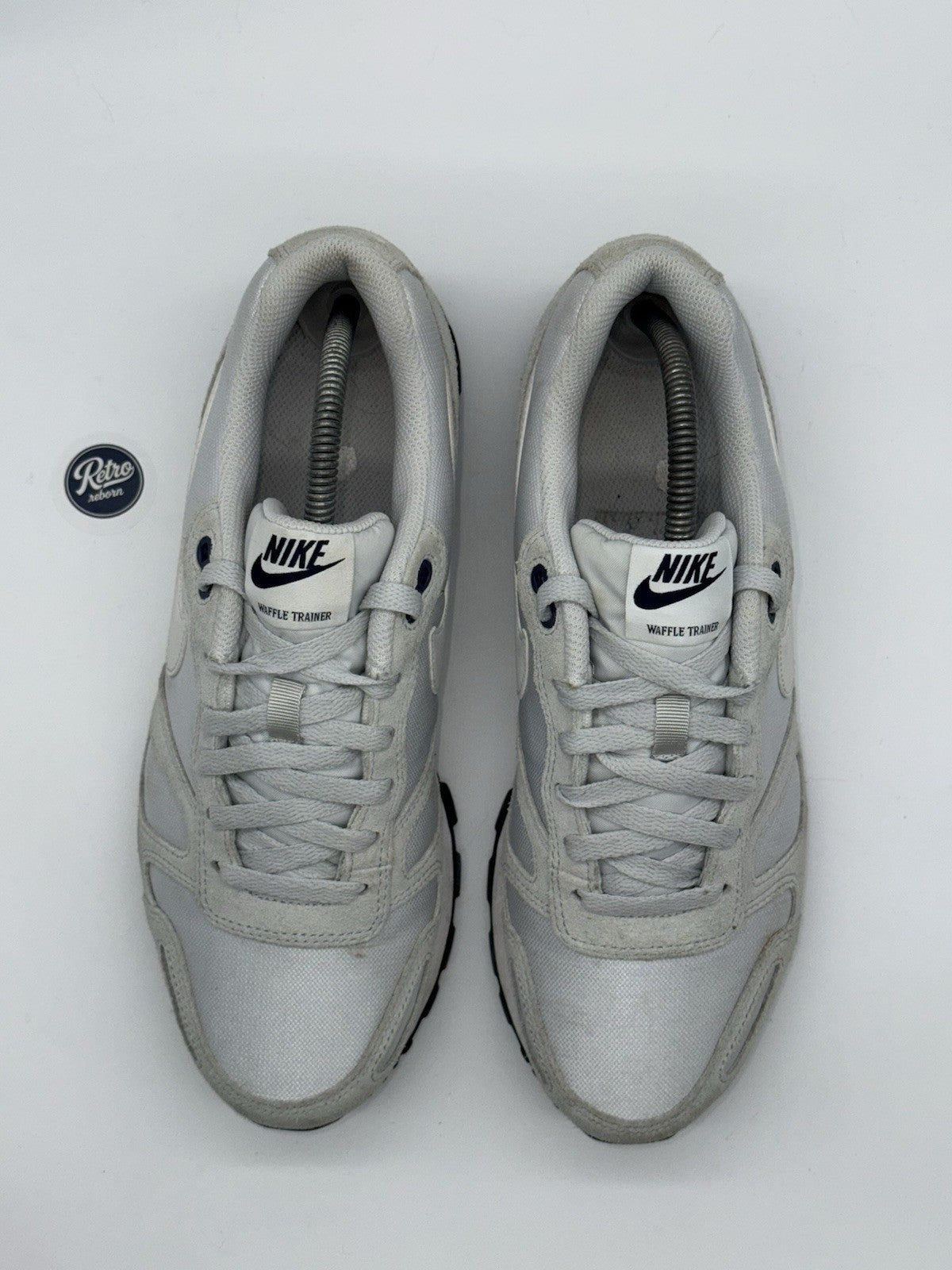 Nike Air Waffle Trainer 'Pure Platinum x Grey x Navy' (2015) – UK 8