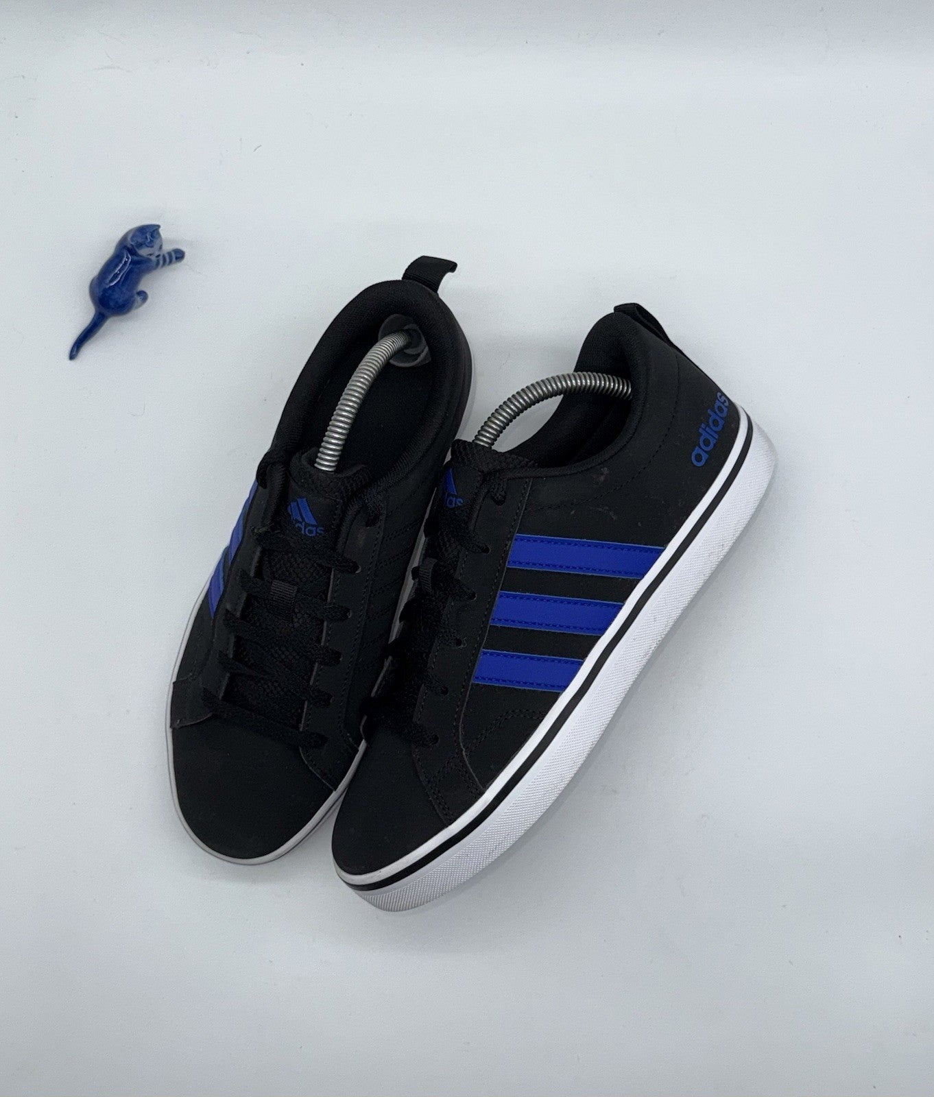 Adidas VS Pace 2.0 HP6004 Black x Royal Blue 3 Stripes UK Size 6