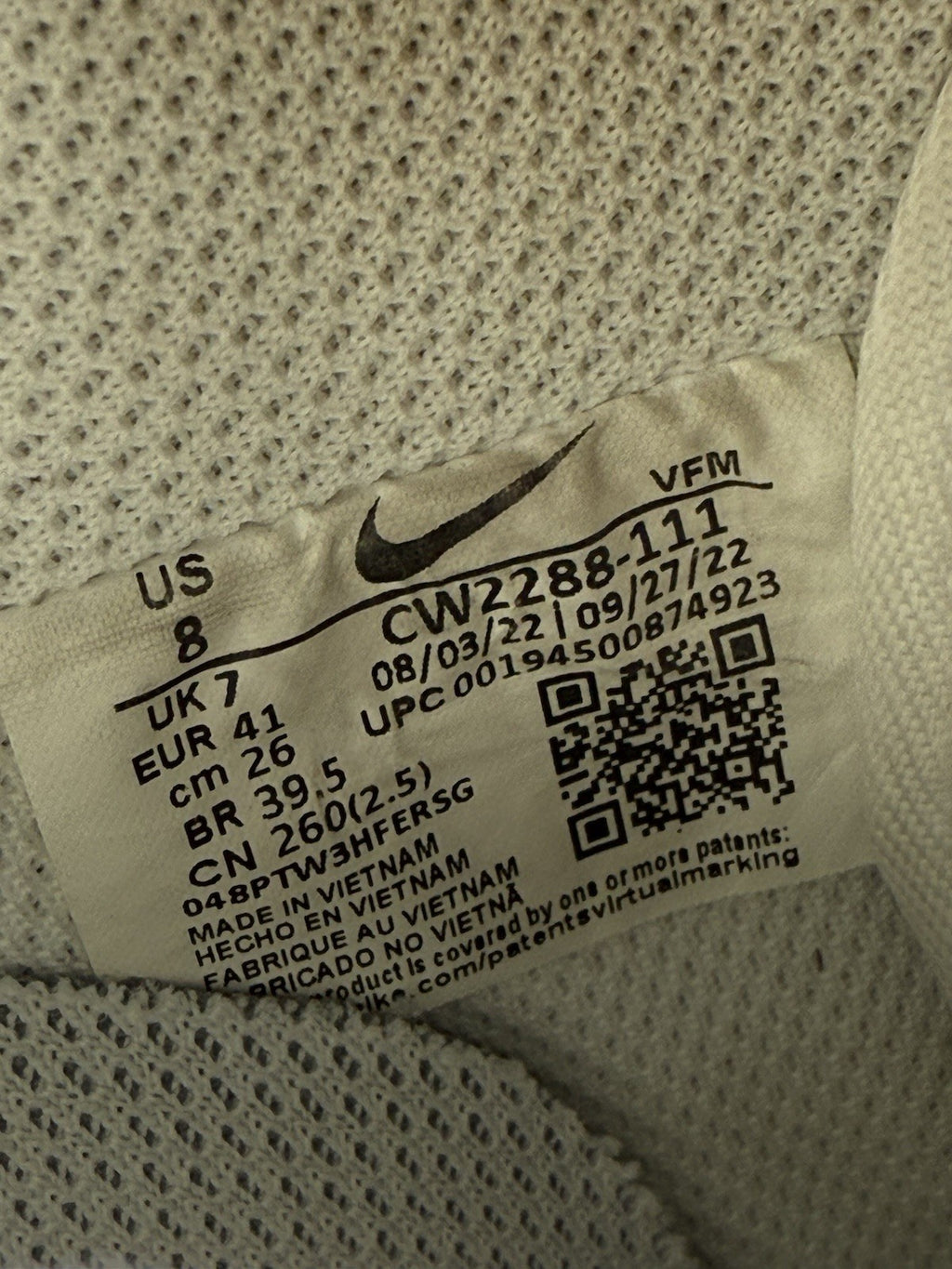 Nike Air Force 1 Low '07 White Trainers Size UK 7