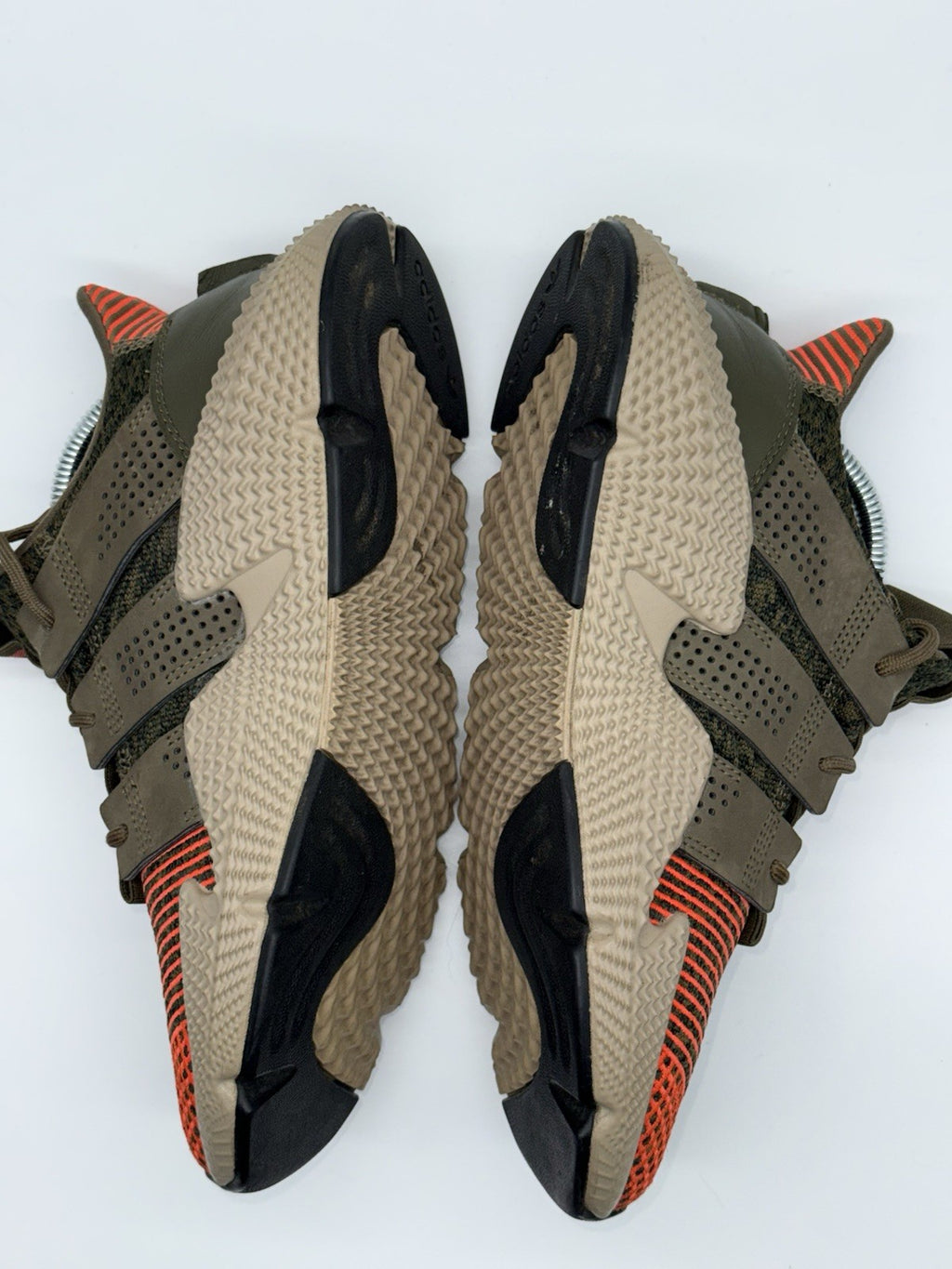 (2017) Adidas Prophere Olive Green Orange Retro Trainers Size UK 6