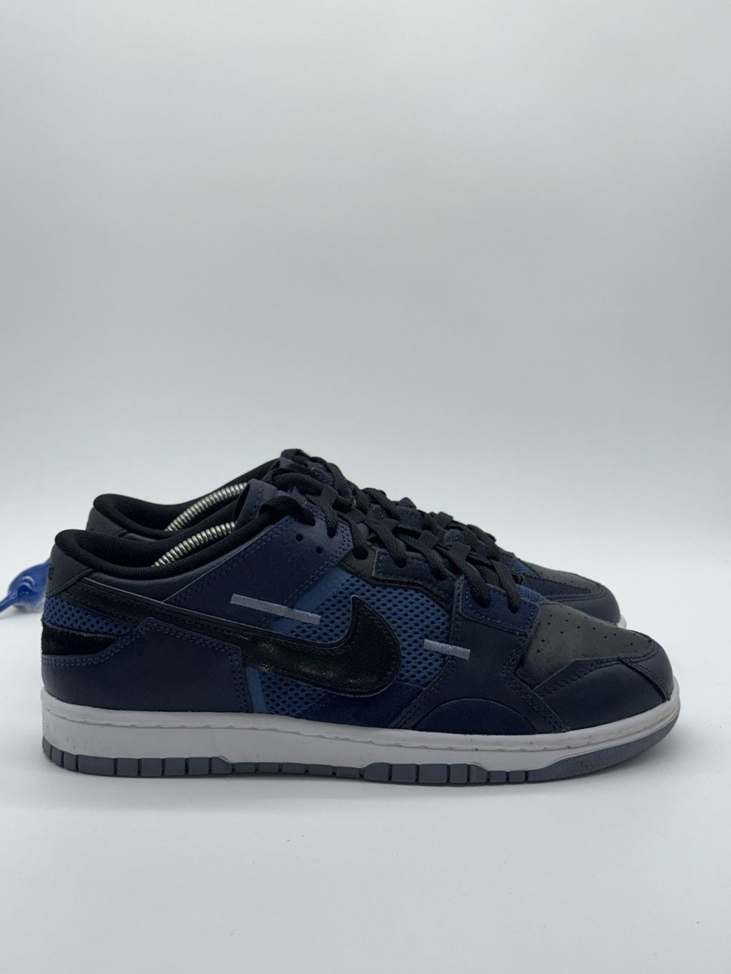 (2021) Nike Dunk Low Scrap Black x Navy Blue Men's UK 7.5