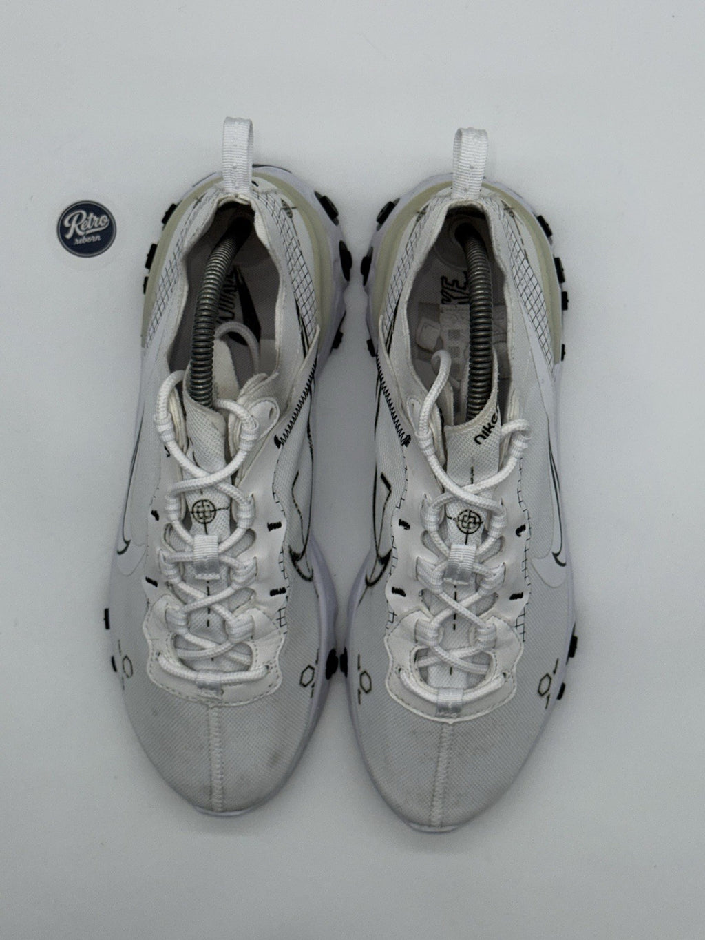 Nike React Element 55 'Schematic' White x Black (2019) – UK 7.5