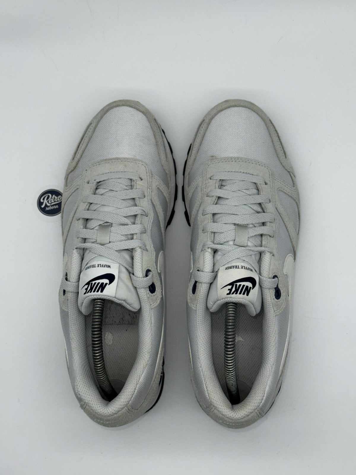 Nike Air Waffle Trainer 'Pure Platinum x Grey x Navy' (2015) – UK 8