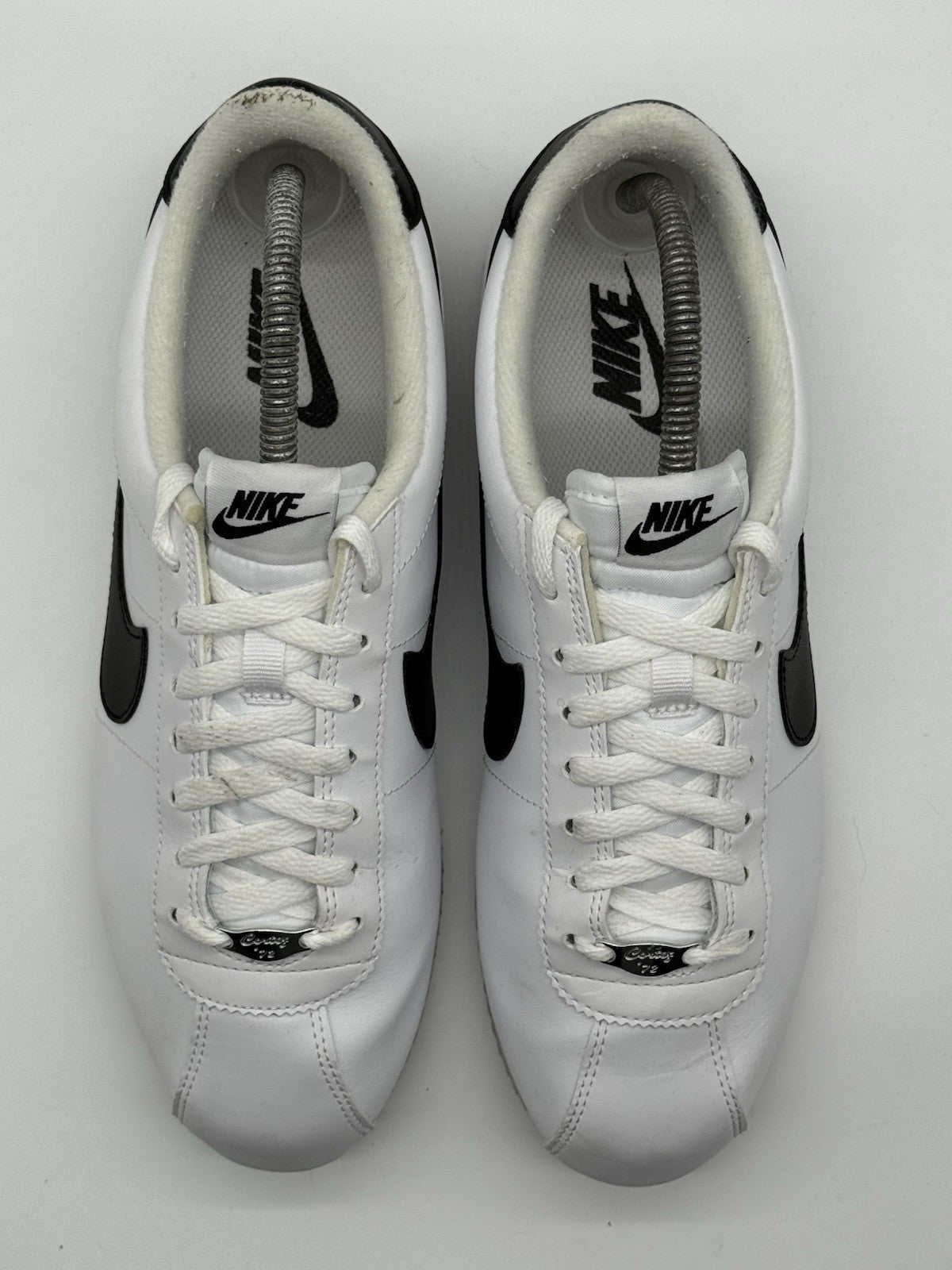 (2019) Nike Cortez Basic Leather OG Trainers - White Black - UK 7.5 (819719-100)