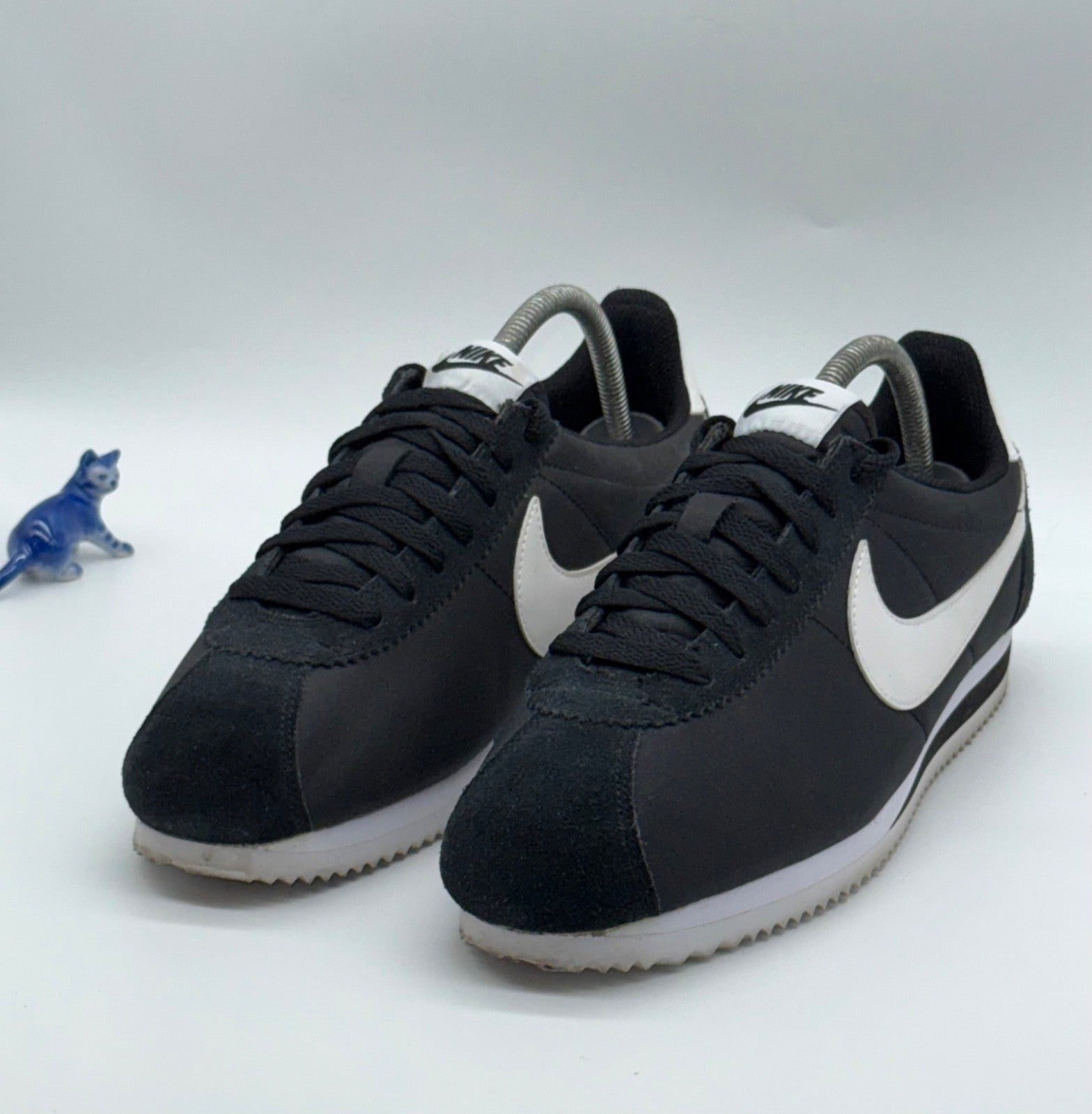 (2015) Nike Classic Cortez Nylon OG Vintage - Black White - Size UK 8