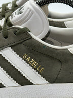 Adidas Gazelle Olive Green White Suede Men’s UK 7 (CQ1784)