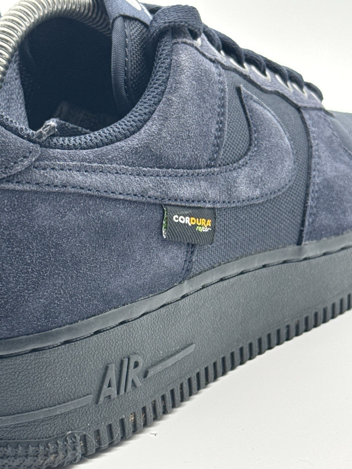 (2024) Nike Air Force 1 Cordura Dark Obsidian Navy Retro Suede Size UK 7
