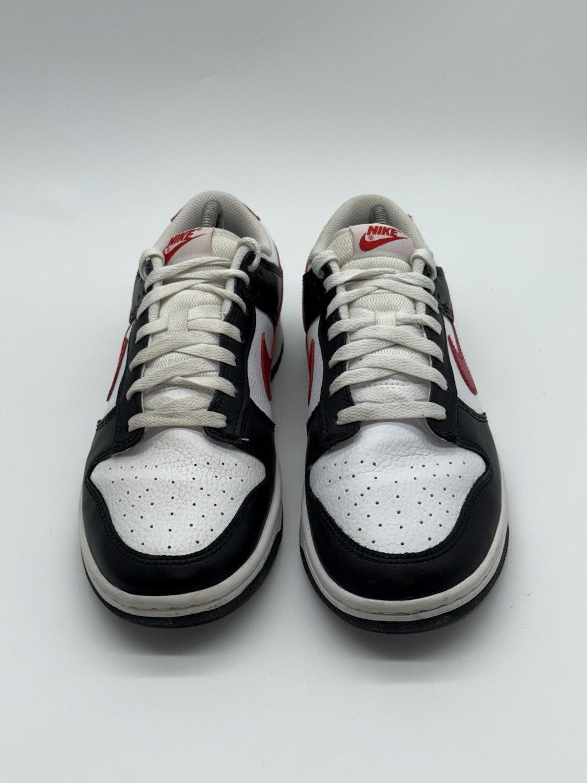 (2022) Nike Dunk Low Retro Red Swoosh Panda Trainers Size UK 7.5