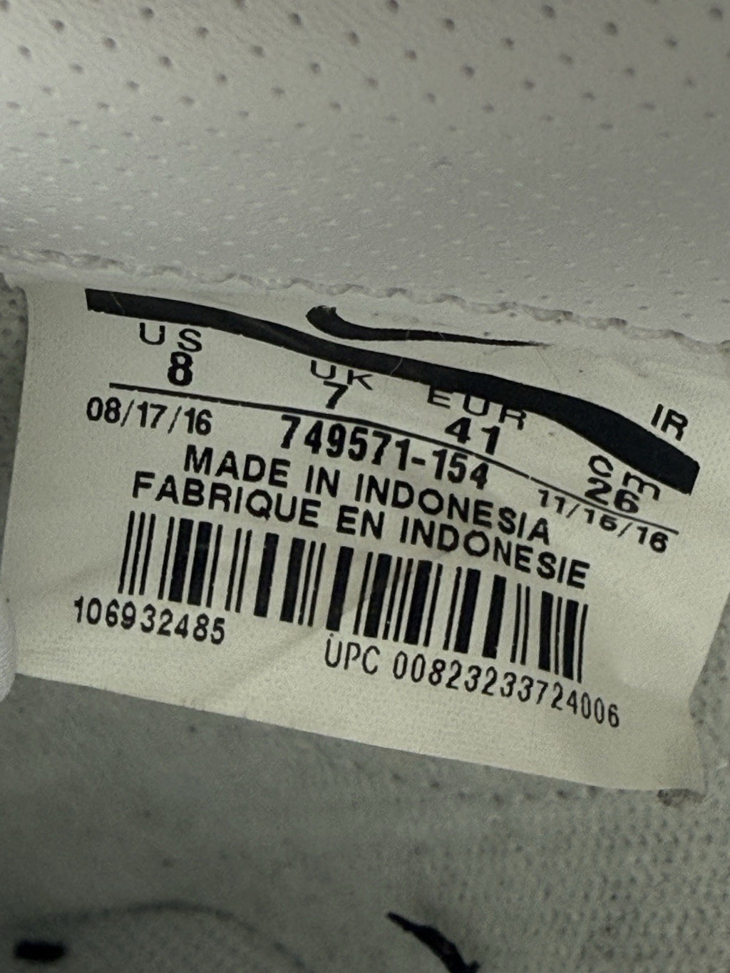 (2016) Nike Classic Cortez Leather Men’s Retro Trainers - UK 7 - Forrest Gump