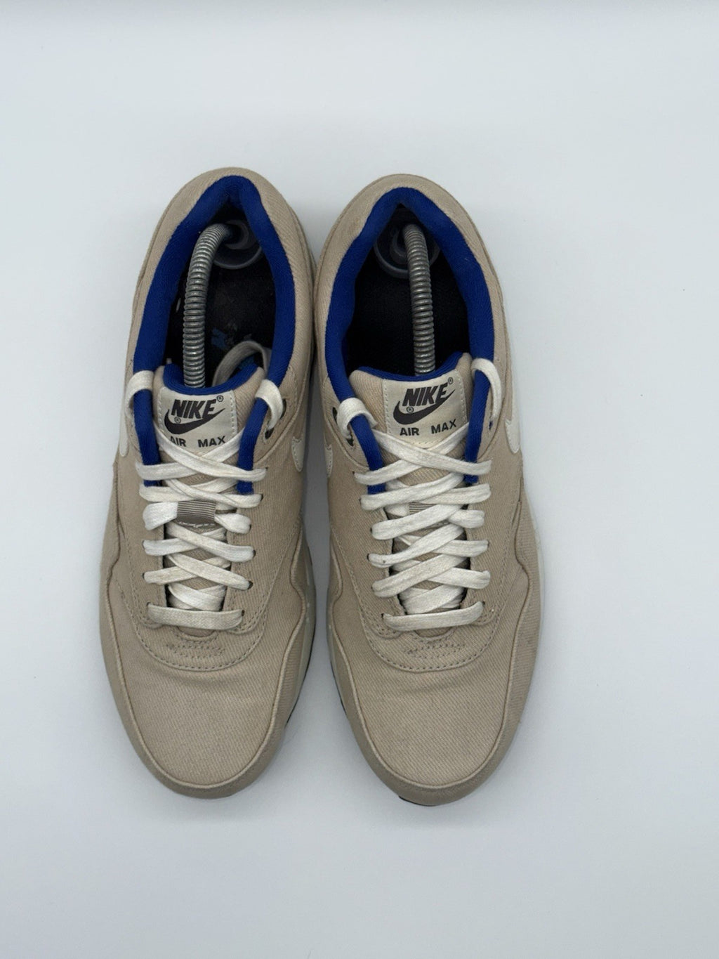 (2012) Rare Nike Air Max 1 Premium 'Classic Stone x Blue' UK 7.5 - (512033 040)